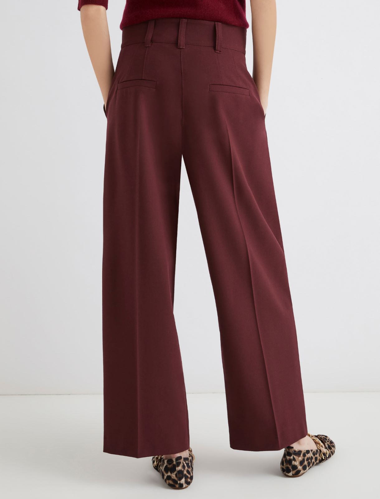 Pantalone in tela stretch - BORDEAUX - Marella - 3