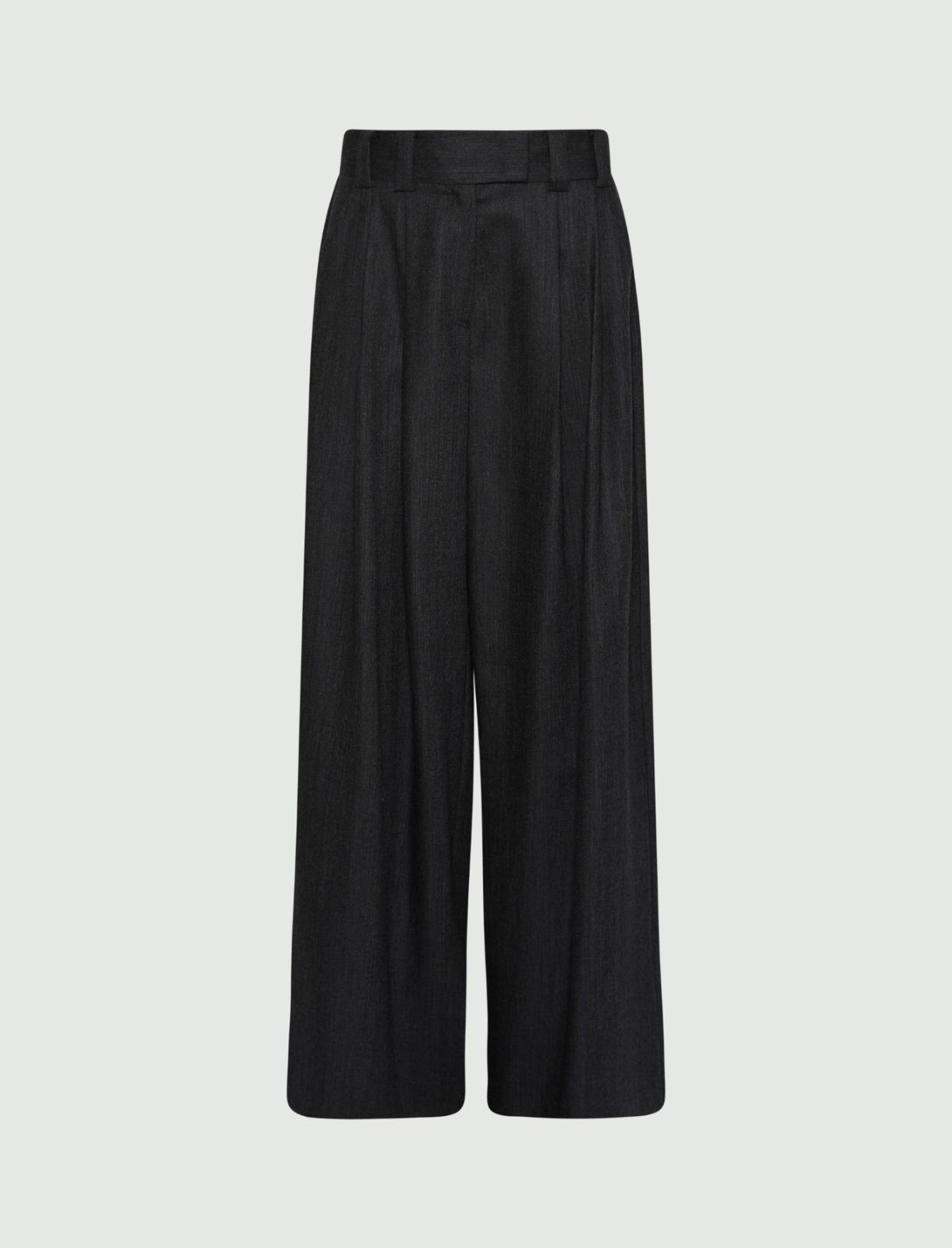 Wool palazzo trousers - GREY - Marella