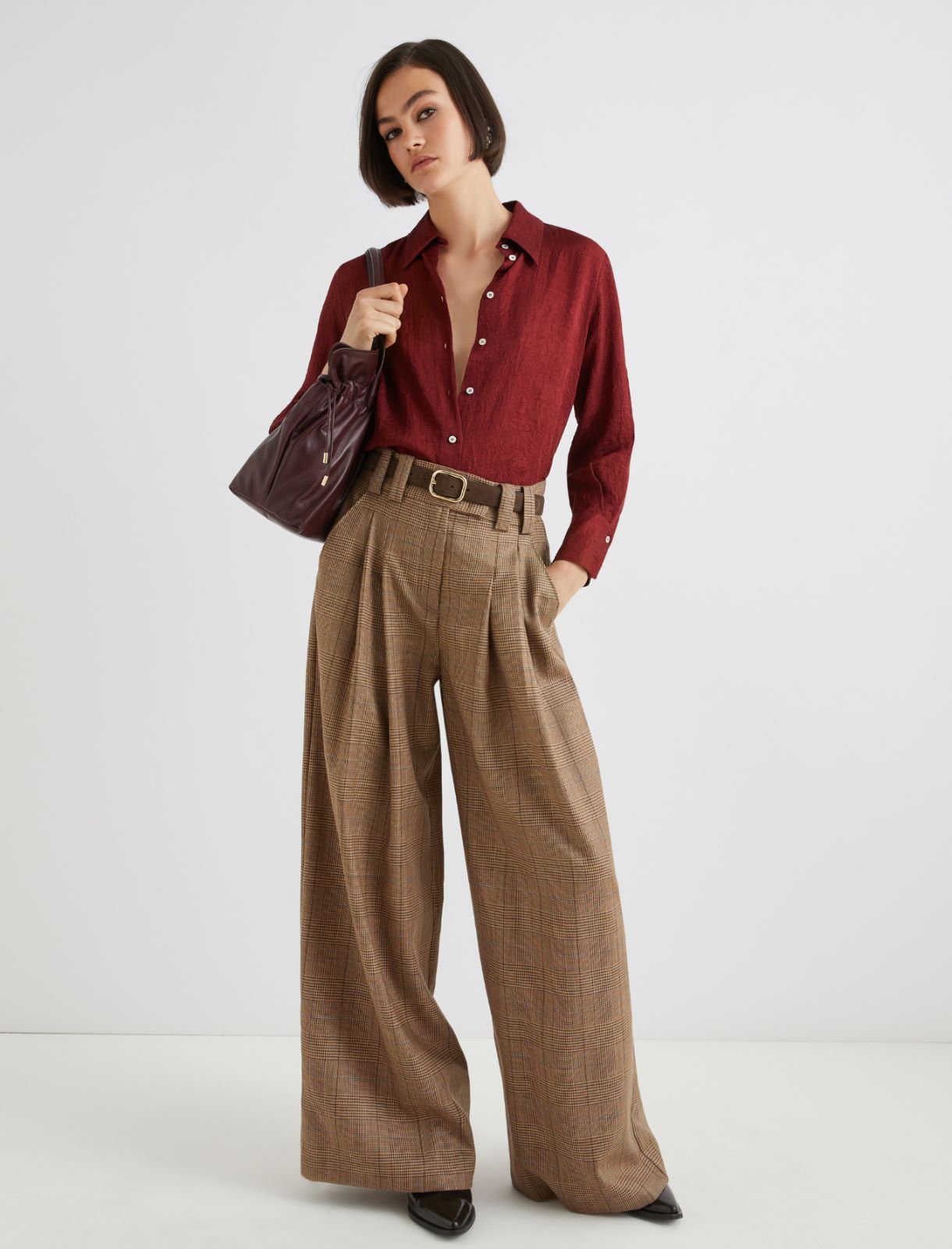 Wool palazzo trousers - HONEY - Marella - 2