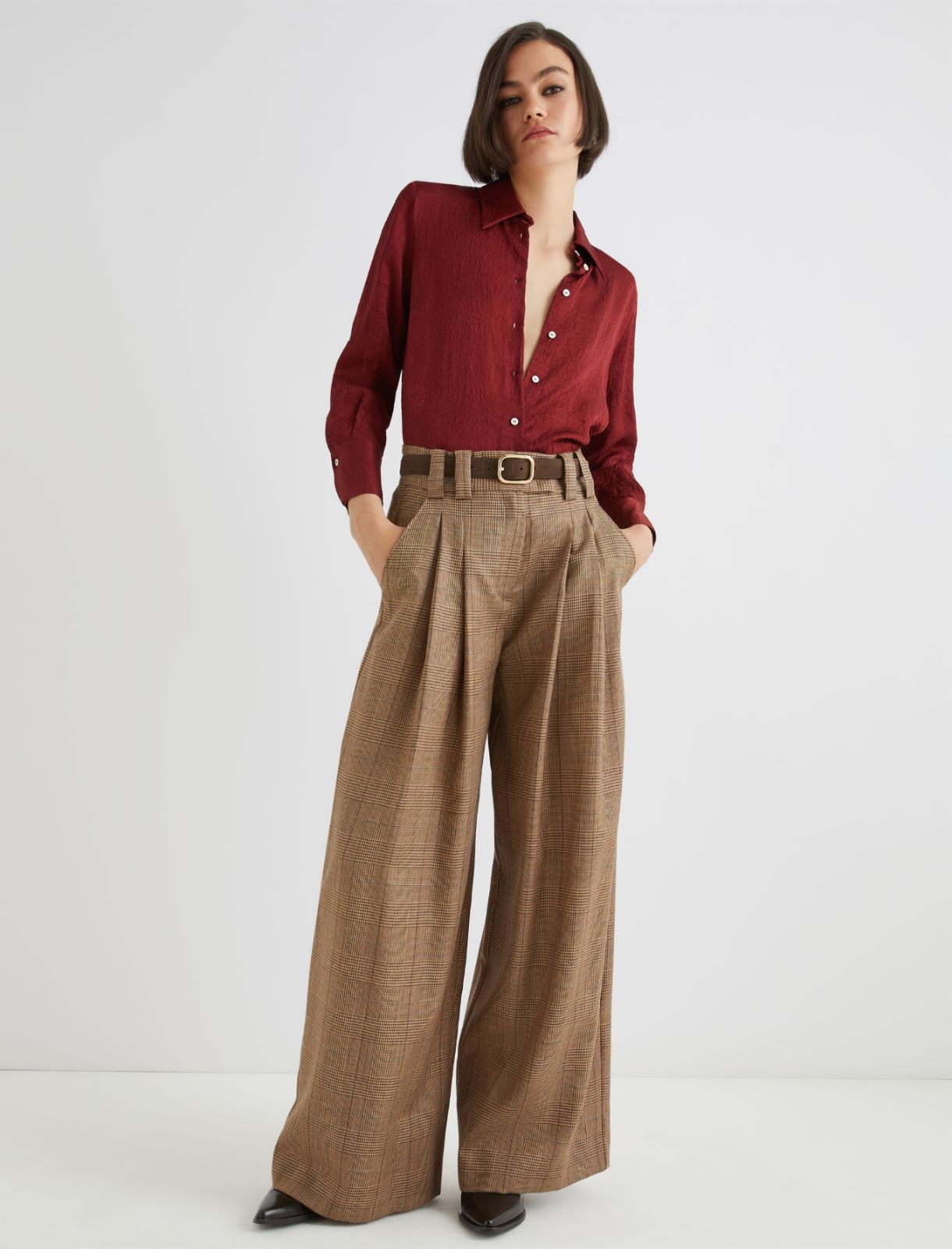 Wool palazzo trousers - HONEY - Marella - 4