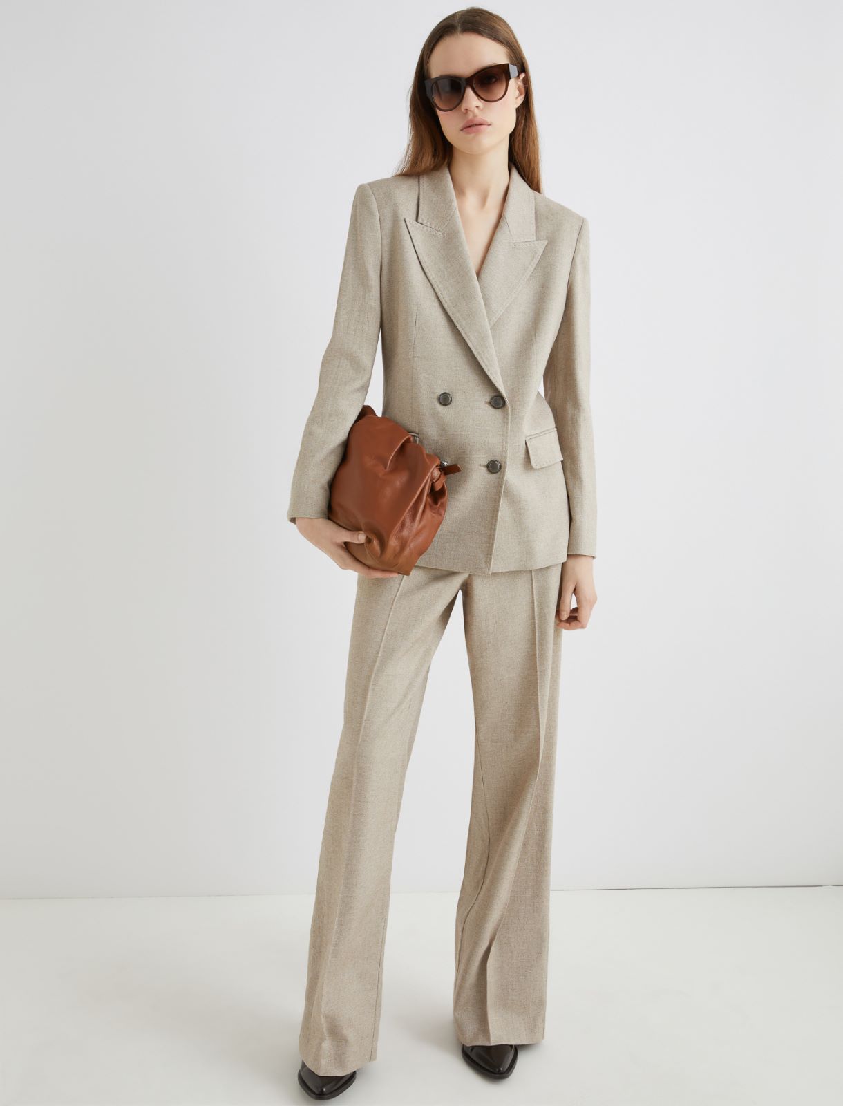 Sable straight-leg trousers - HAZELNUT BROWN - Marella - 2