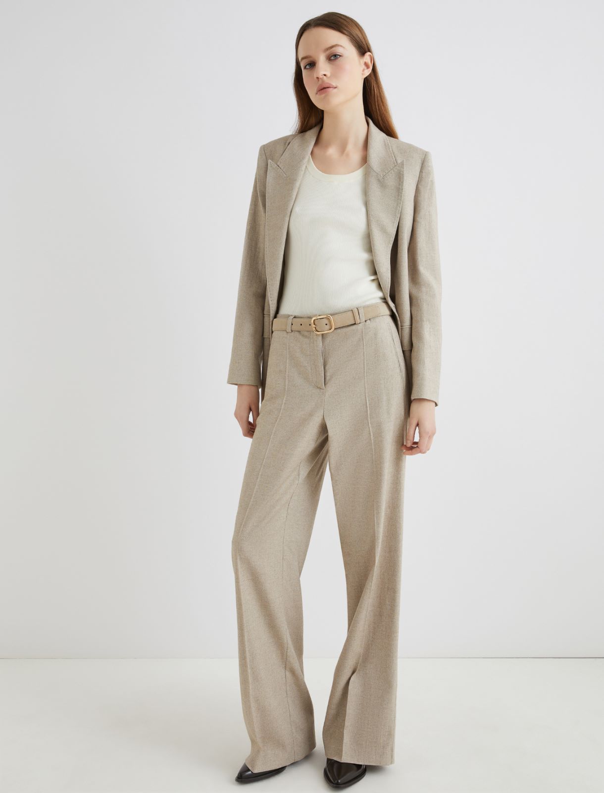 Sable straight-leg trousers - HAZELNUT BROWN - Marella - 4