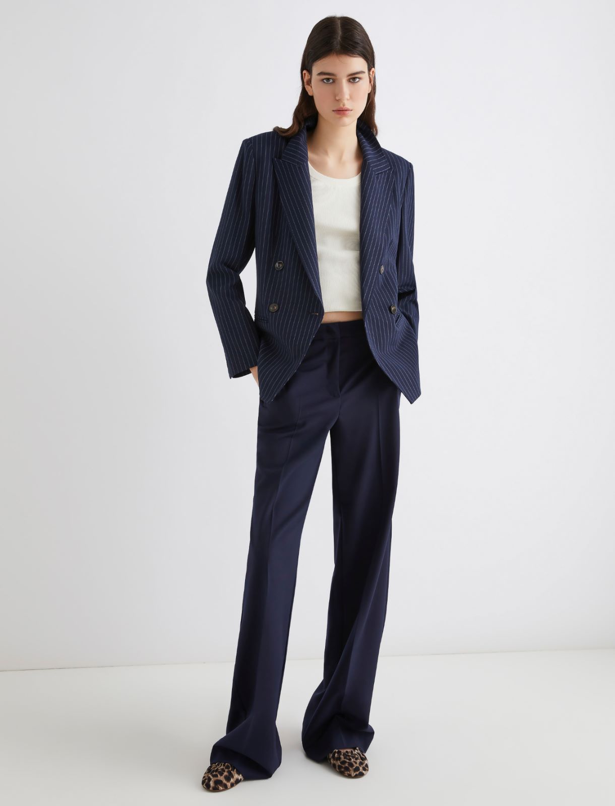 Pantalon avec pli - BLEU - Marella - 2