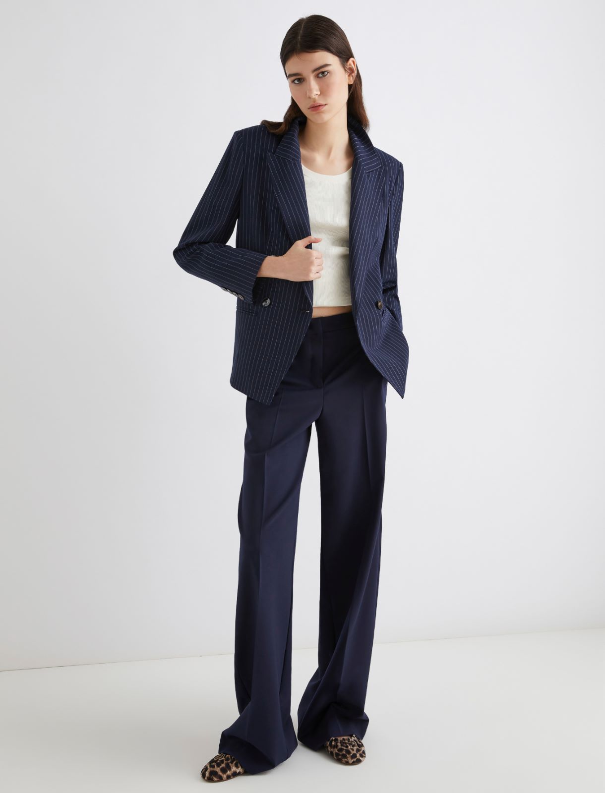 Pantalon avec pli - BLEU - Marella - 4