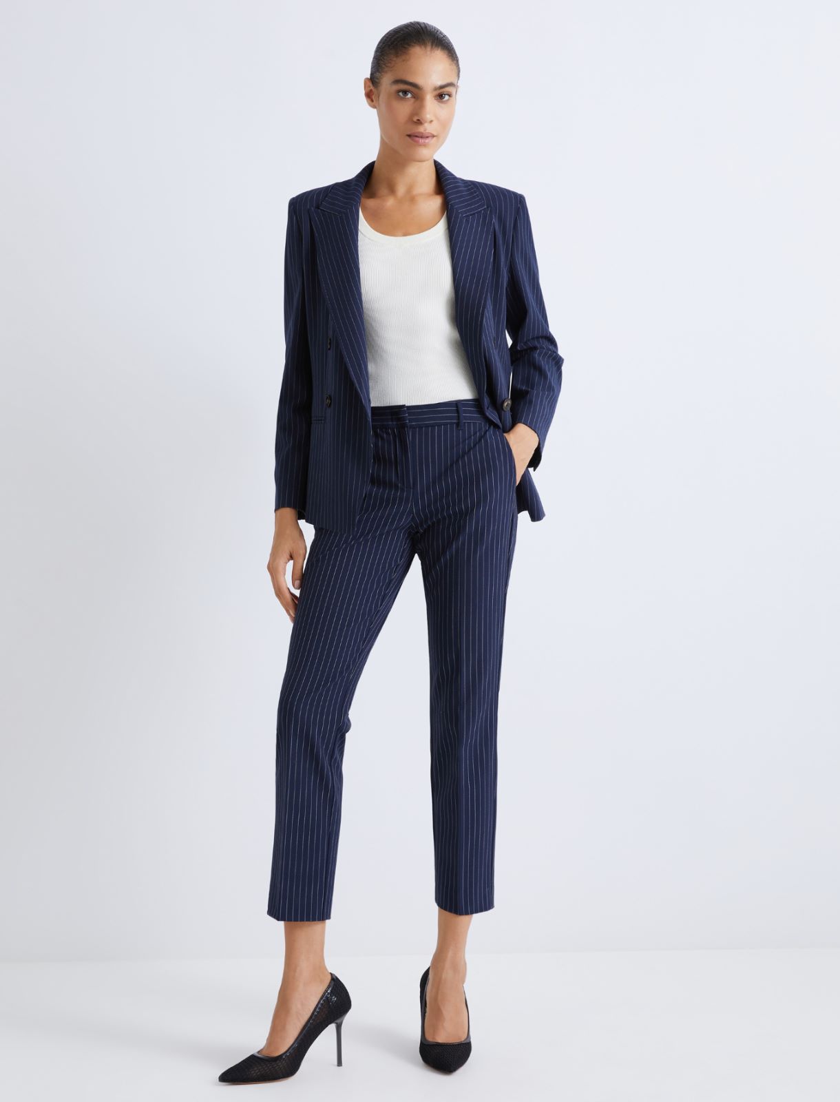 Stretch viscose trousers - NAVY - Marella - 4