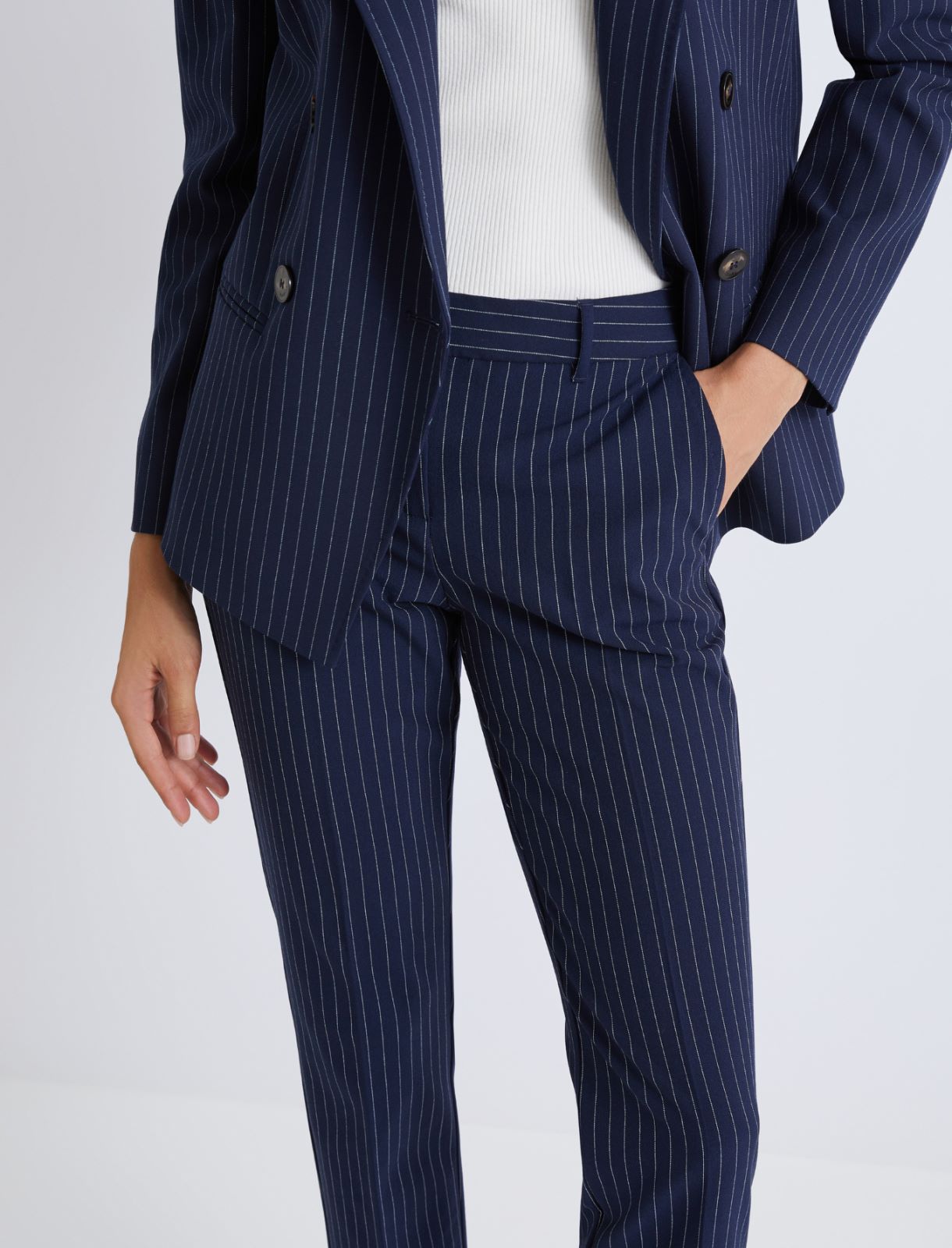 Stretch viscose trousers - NAVY - Marella - 5