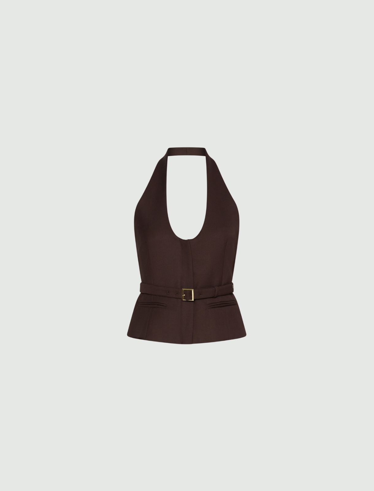Open-back gilet - BROWN - Marella