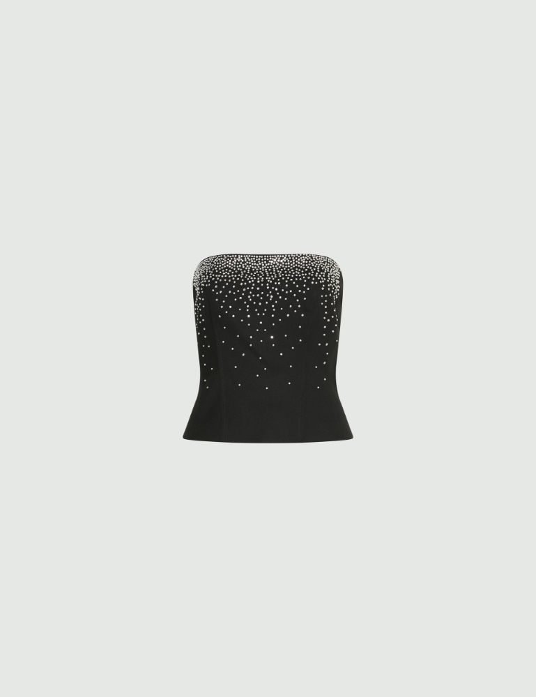 Rhinestone-embroidered corset - Marella