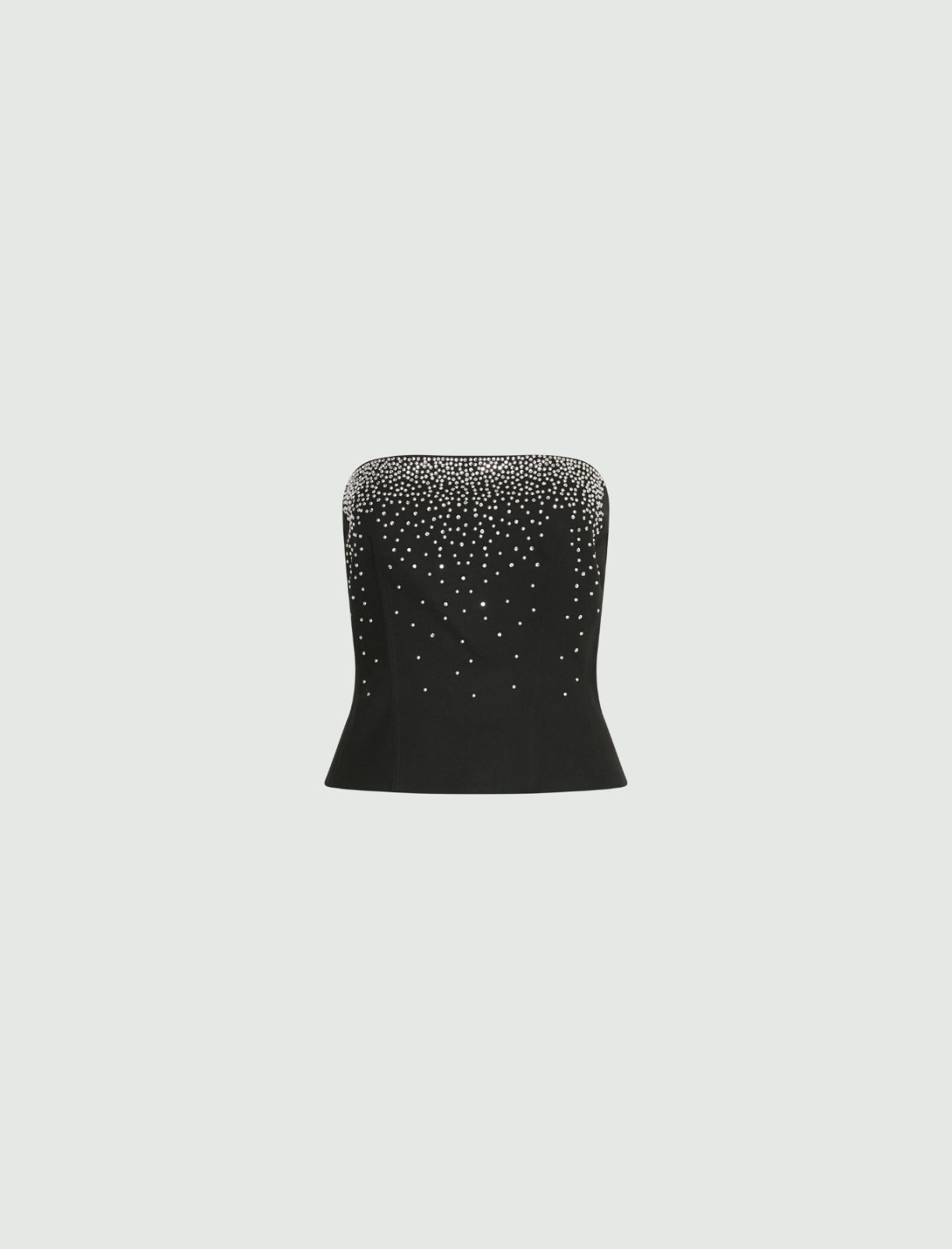 Rhinestone-embroidered corset - NOIR - Marella