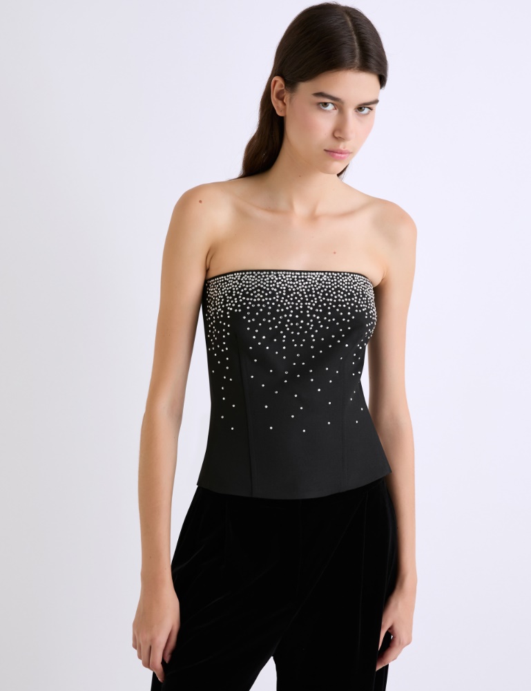 Rhinestone-embroidered corset - Marella
