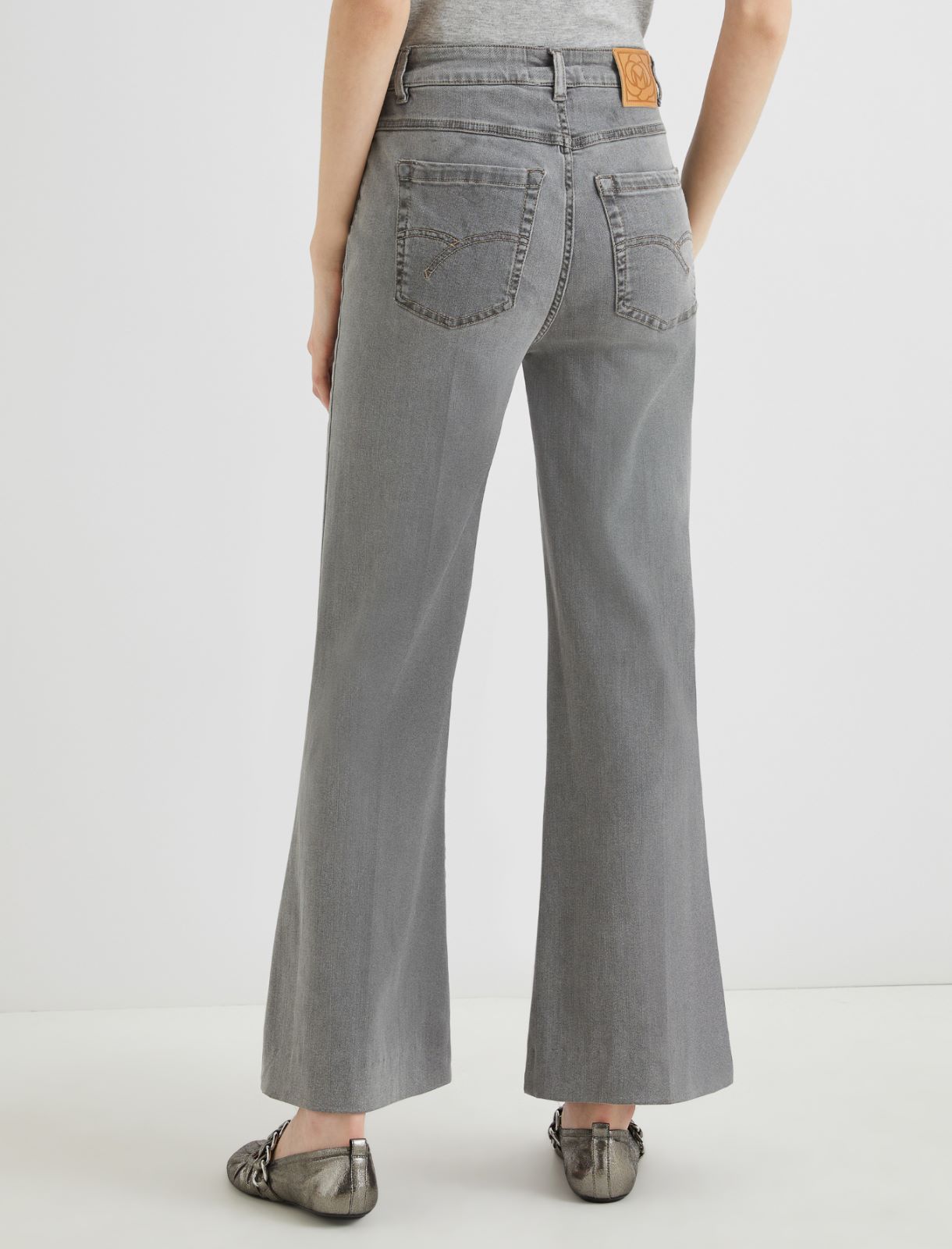 Wide-leg cropped jeans - JEANS GREY - Marella - 3