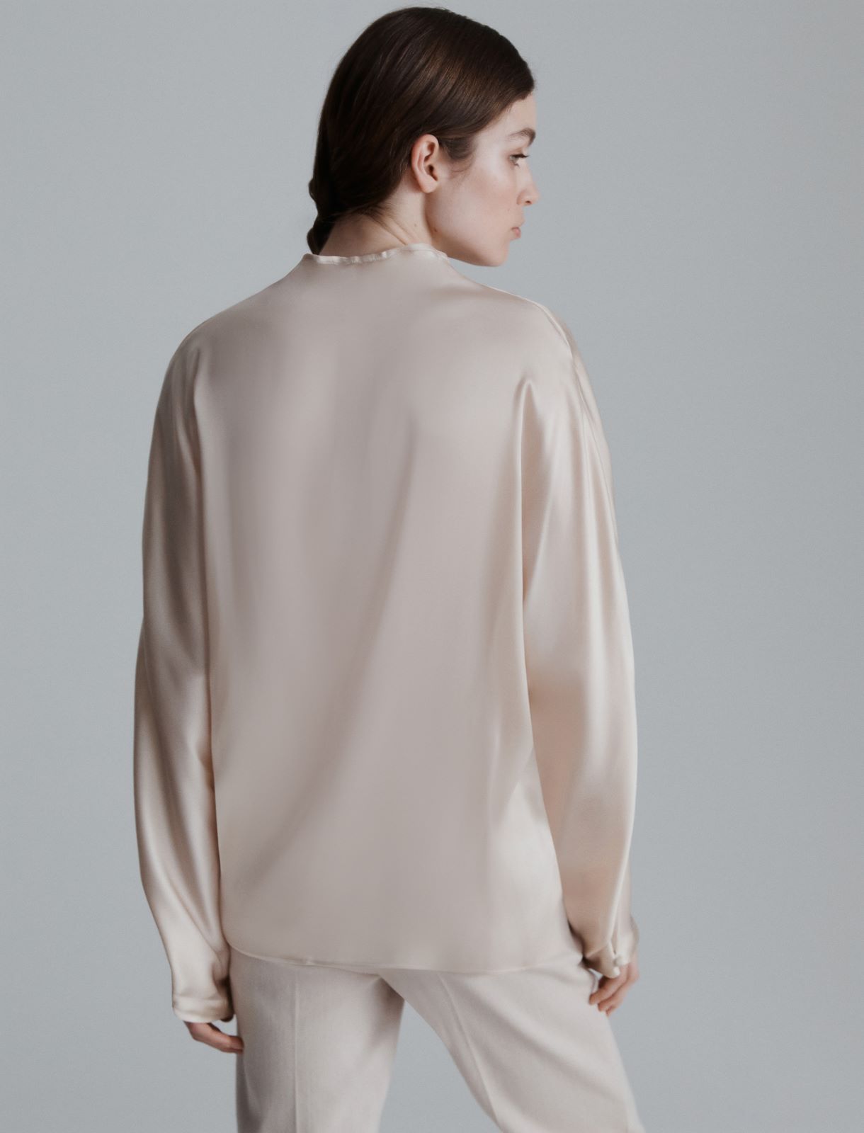 Silk-blend blouse - CREAM - Marella - 3