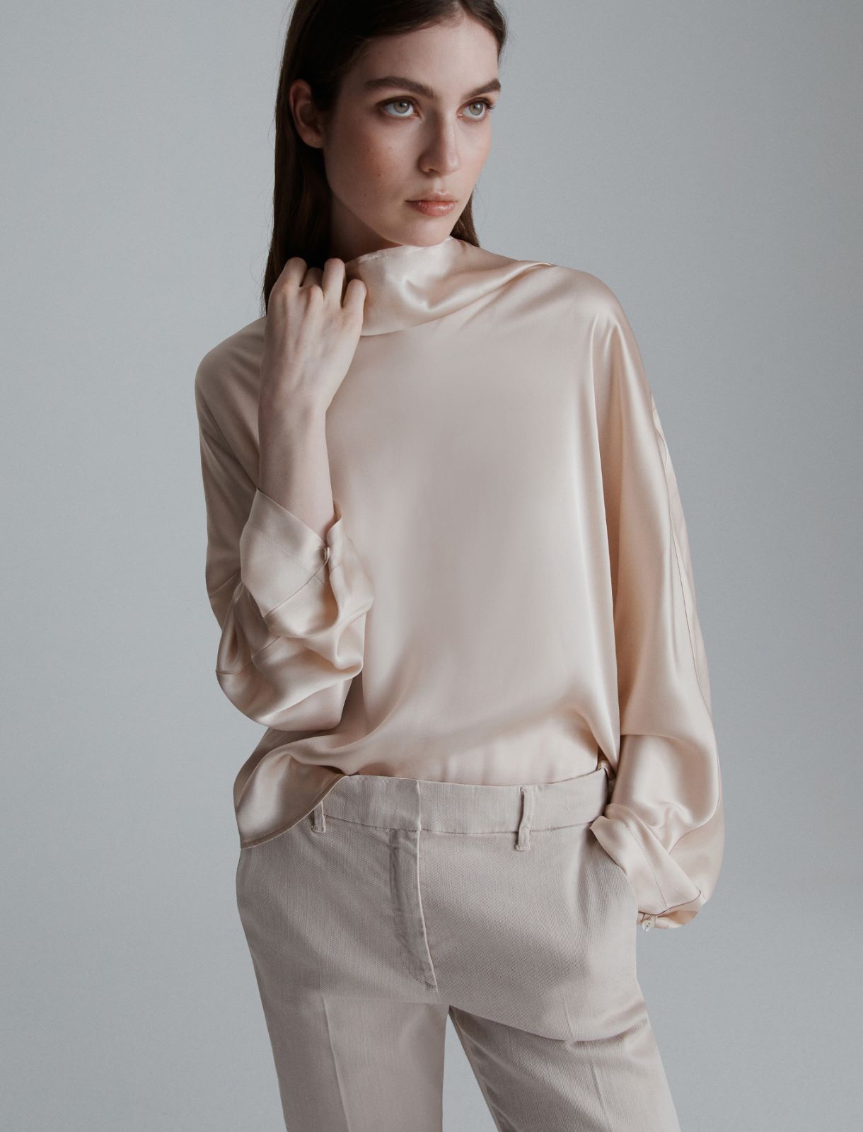 Silk-blend blouse - CREAM - Marella - 4