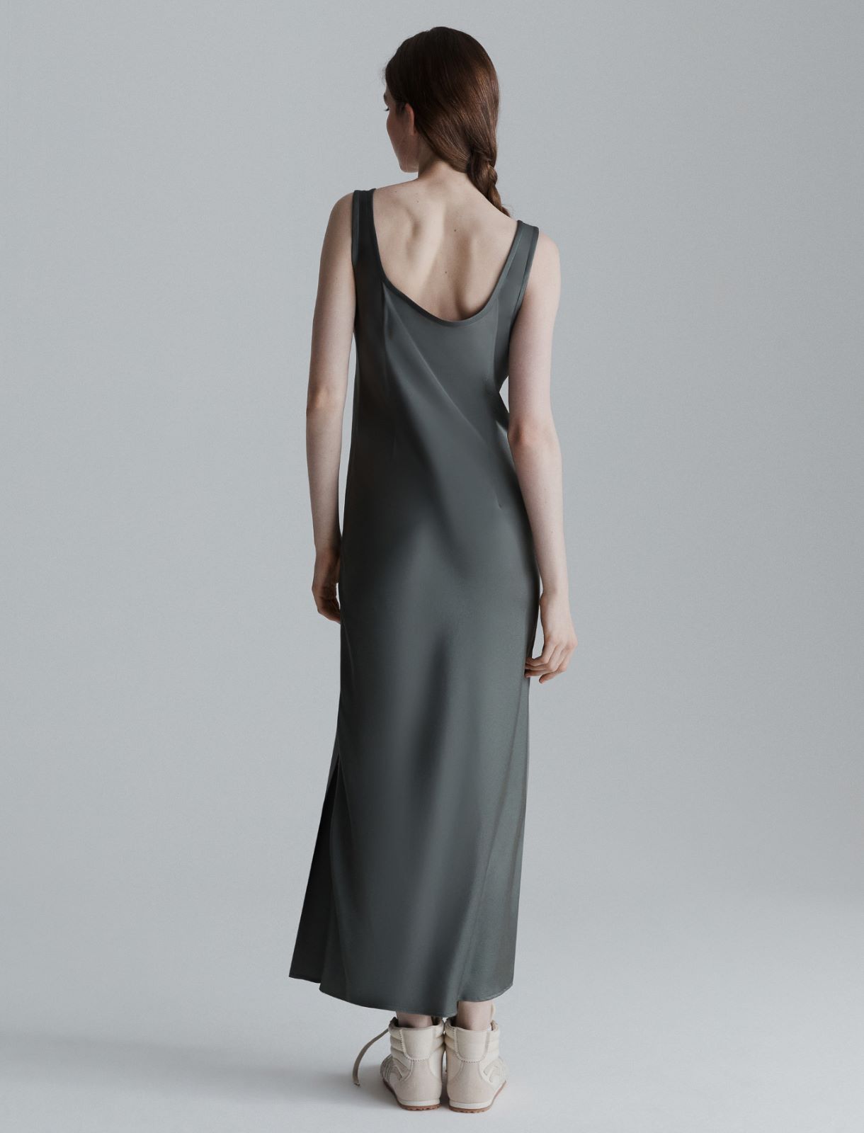 Satin slip dress - OLIVE - Marella - 3