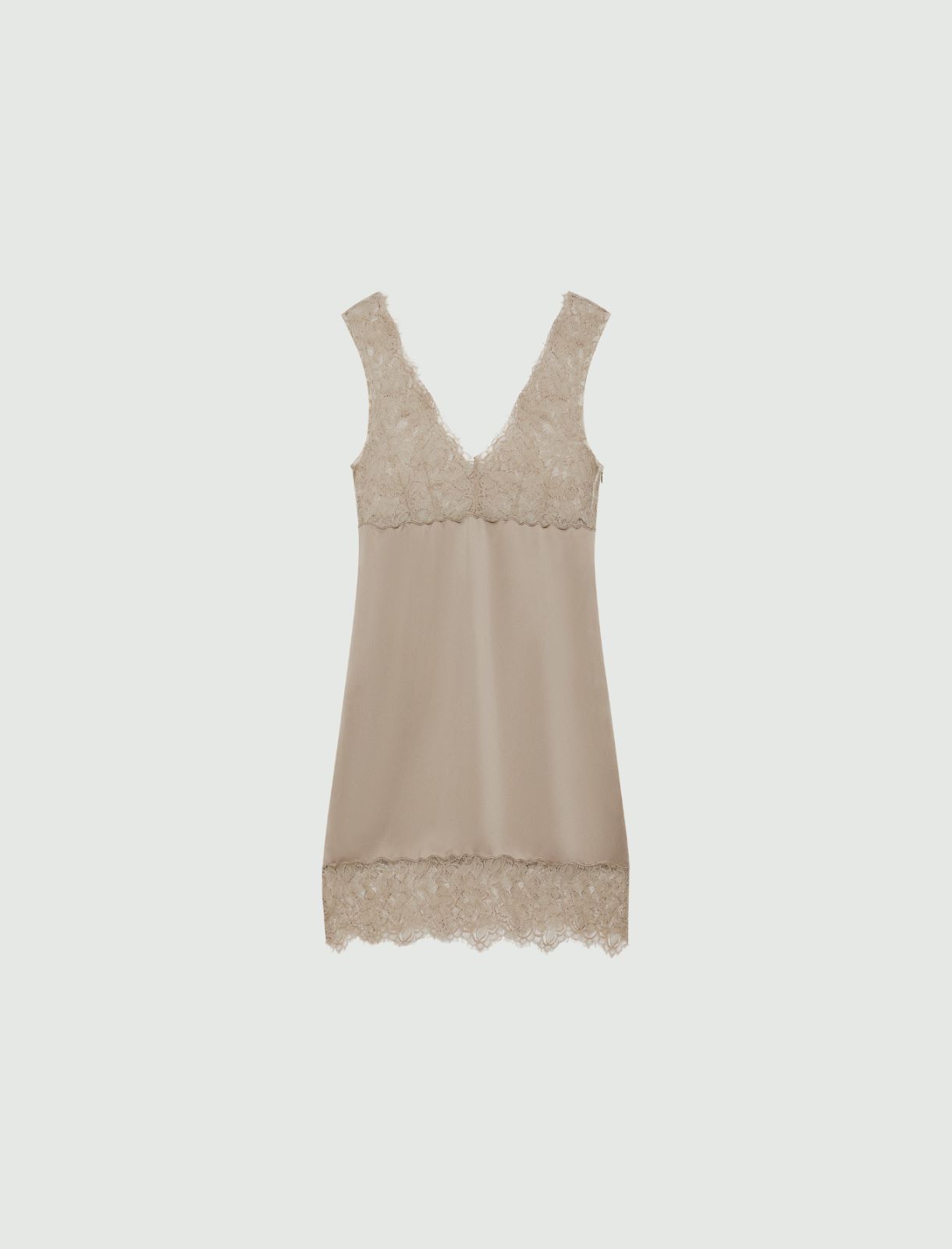 Lace-insert dress - LIGHT GREY - Marella