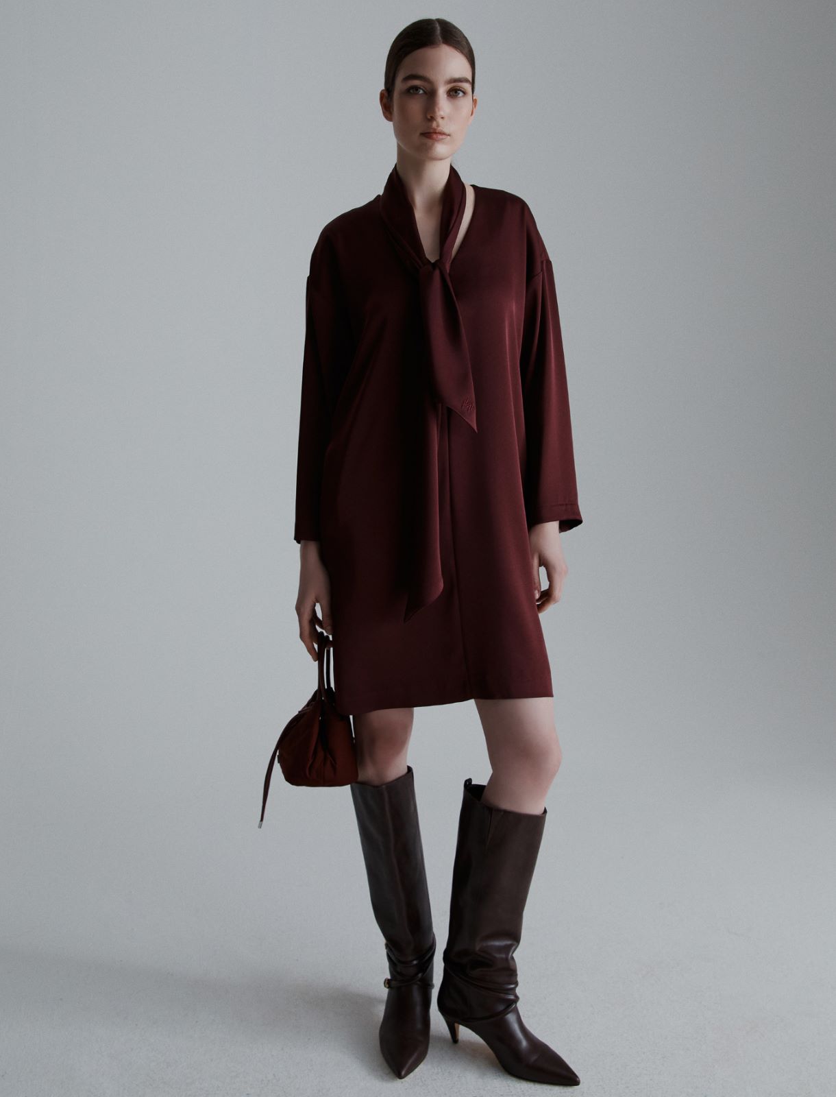 Sash dress - BORDEAUX - Marella - 2