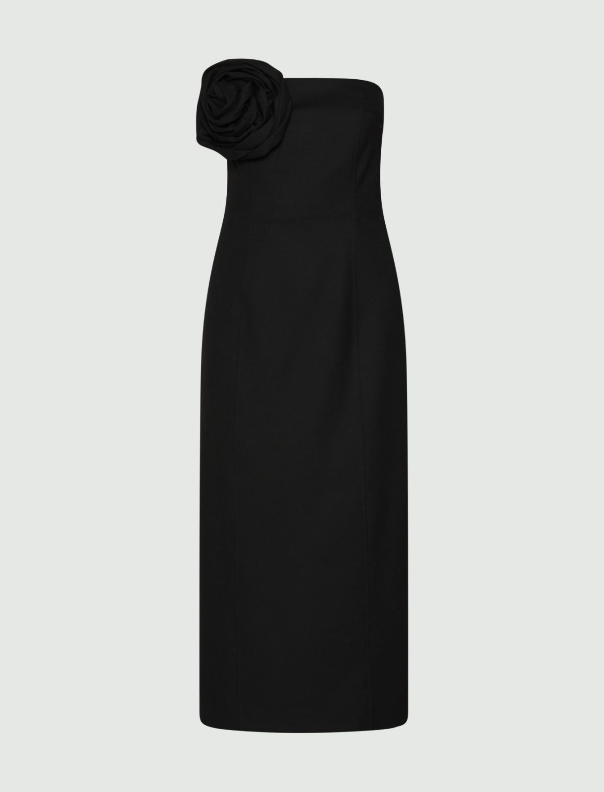 Sukienka gorsetowa z elastycznej gabardyny - CZARNY - Marella