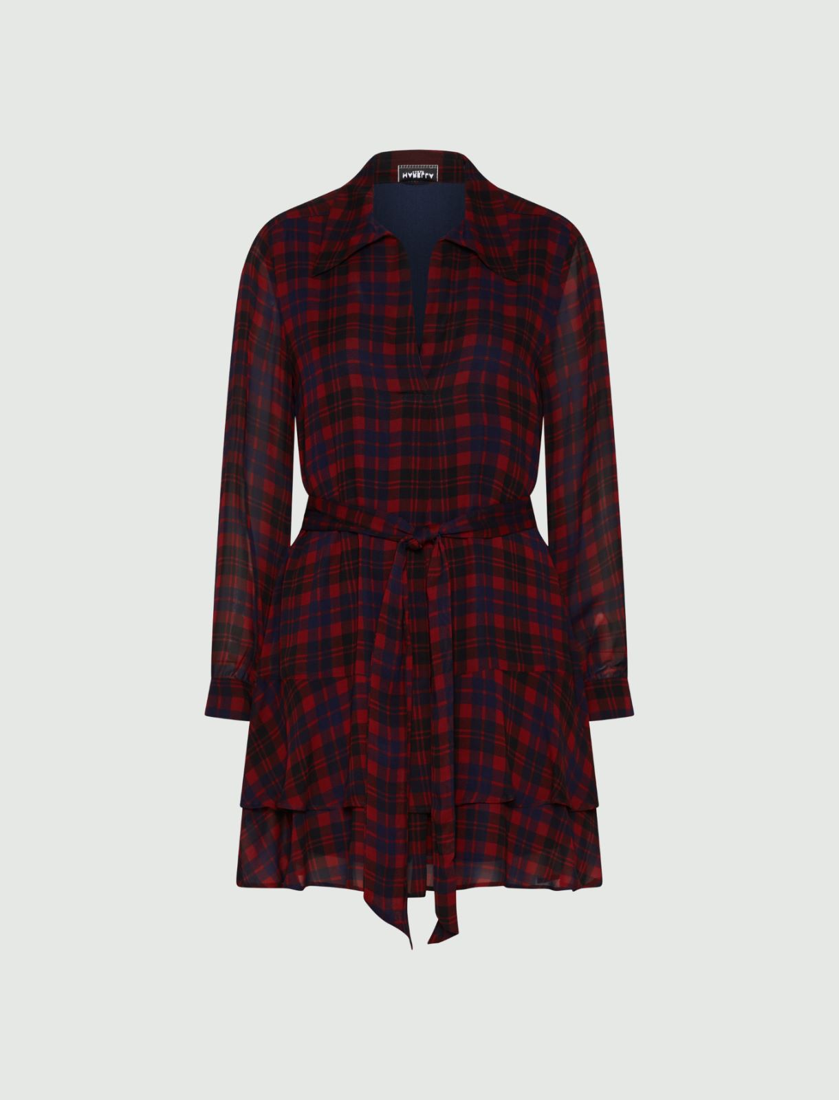 Georgette flounce dress - RED - Marella