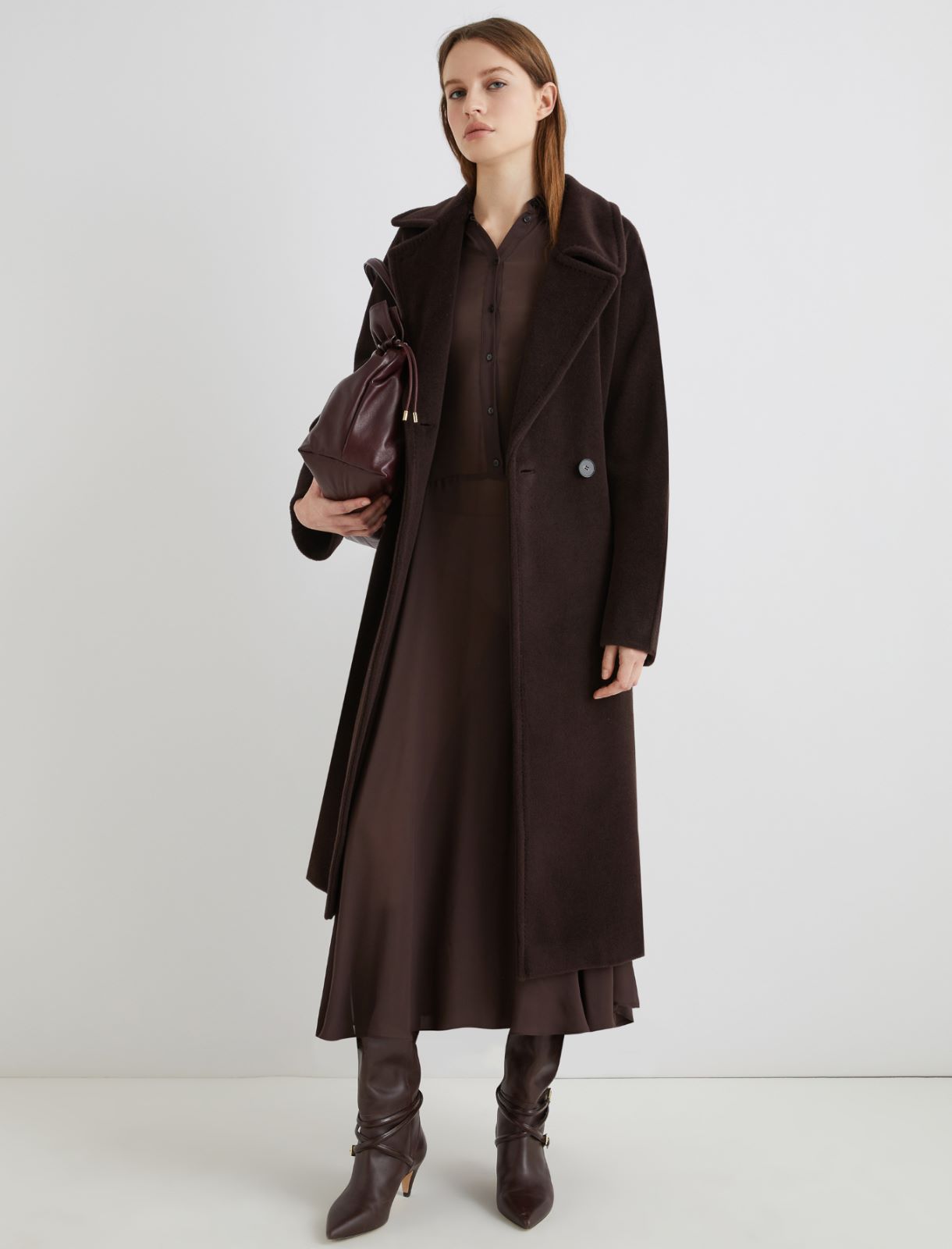 Georgette shirt dress - BROWN - Marella - 2