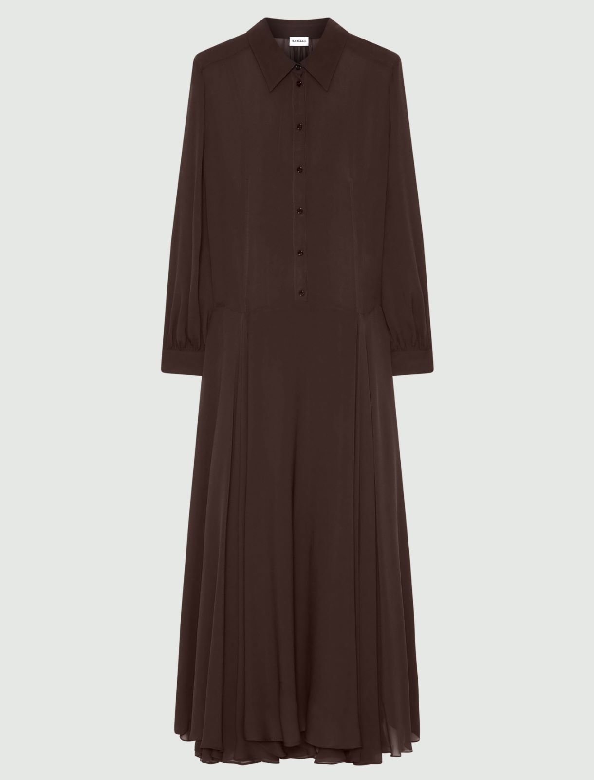 Georgette shirt dress - BROWN - Marella