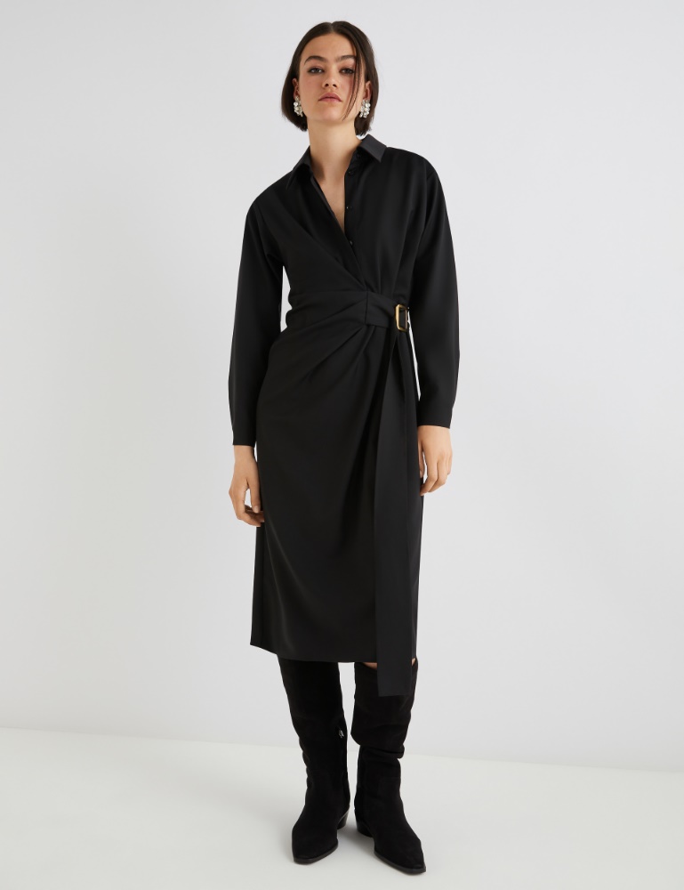 Shirt dress with side buckle detail - Marella