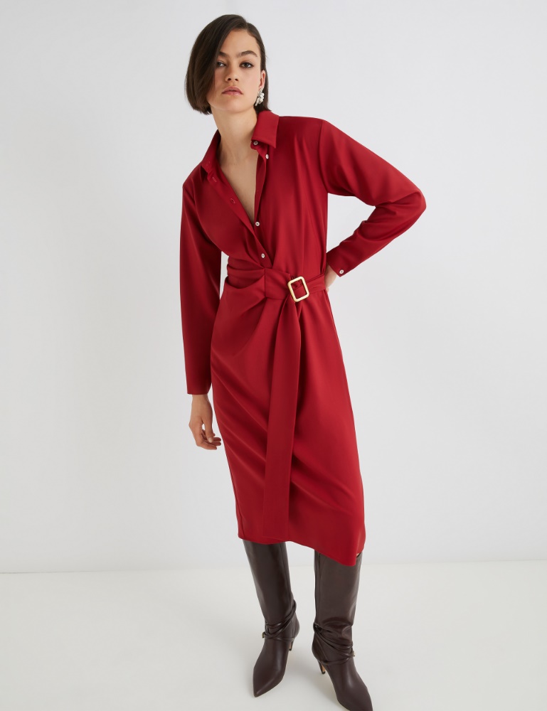 Shirt dress with side buckle detail - Marella