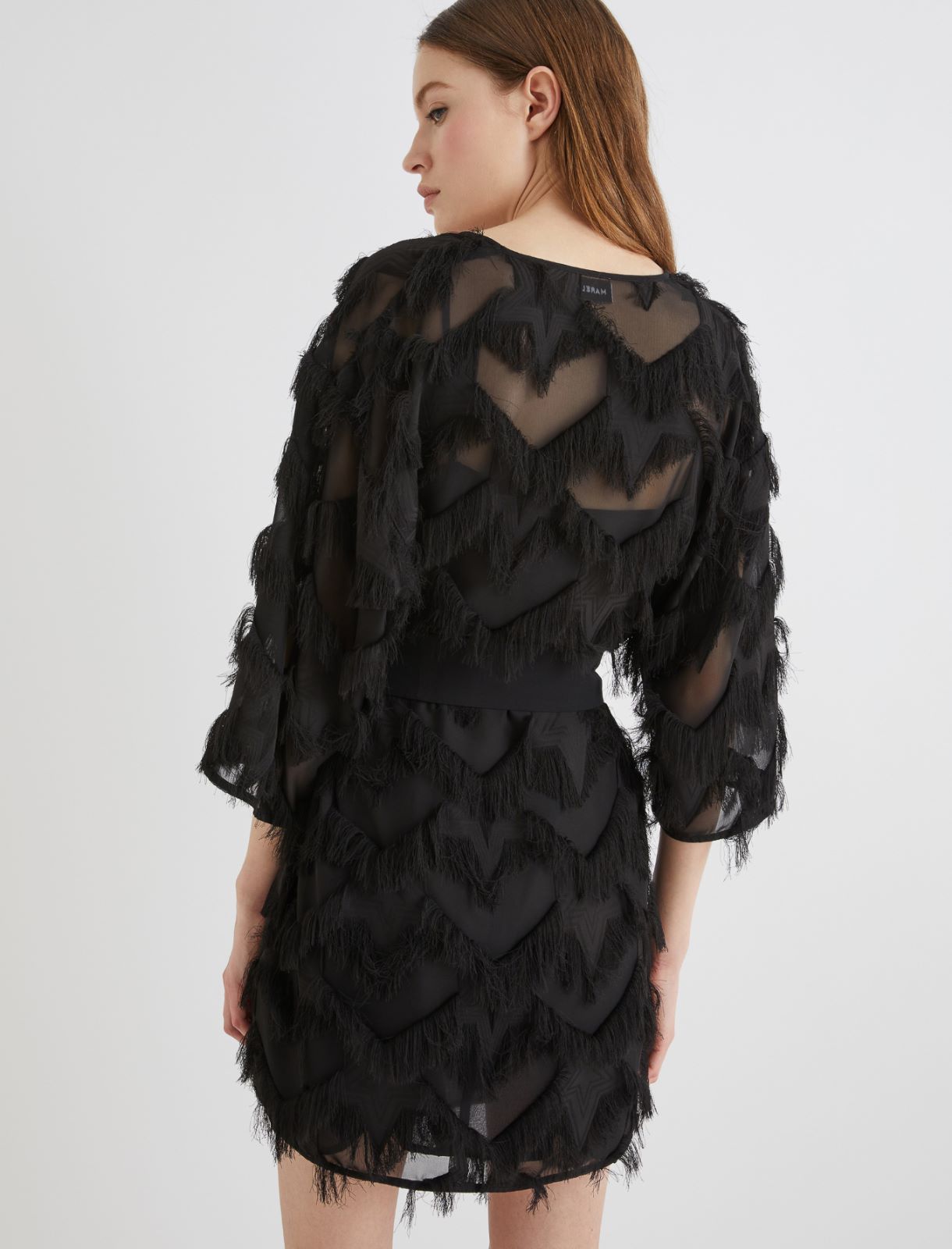 Fil coupé mini dress - NOIR - Marella - 3