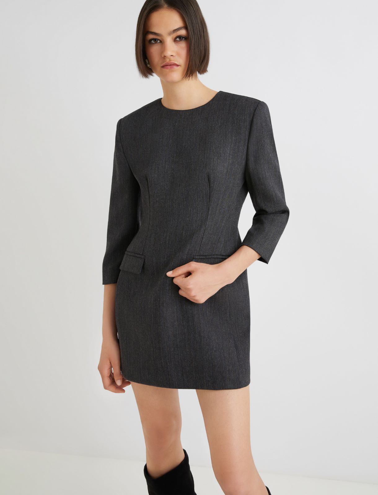 Mini pocket dress - GREY - Marella - 4