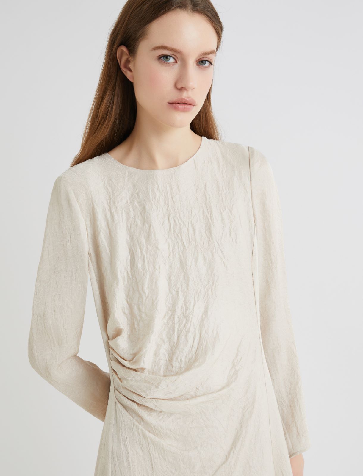 Draped dress - CREAM - Marella - 5