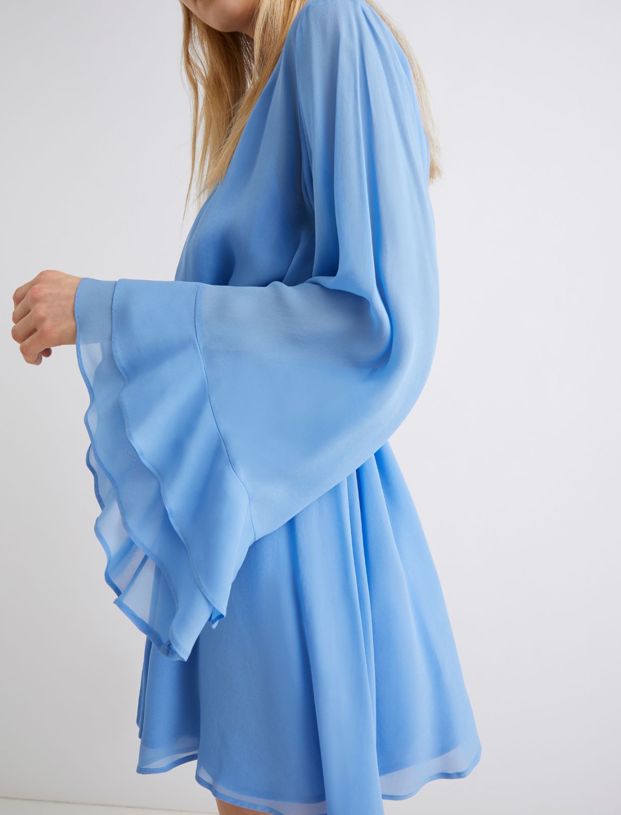 Viscose georgette dress - LIGHT BLUE - Marella - 4
