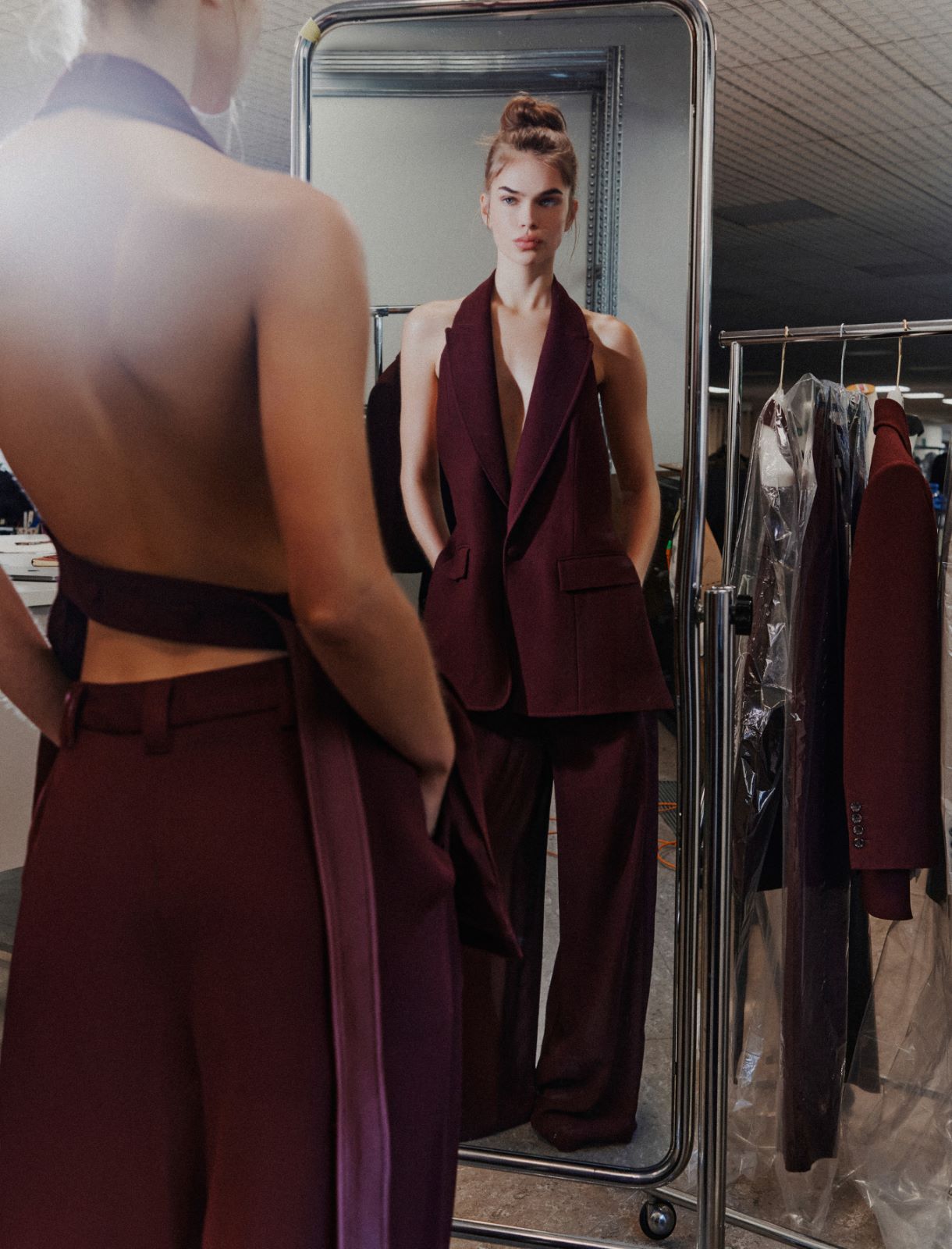 Sleeveless blazer top - BORDEAUX - Marella - 3
