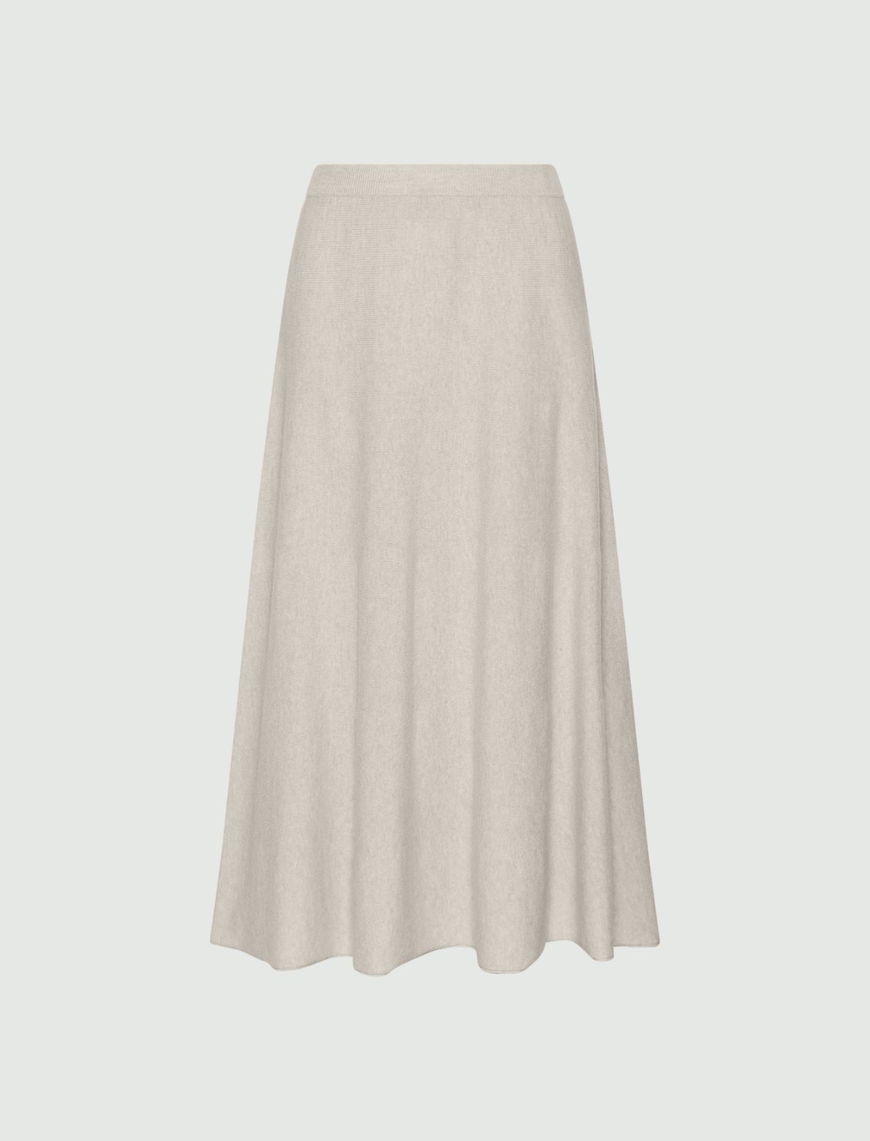 Cashmere-blend calf-length skirt - NATURAL - Marella