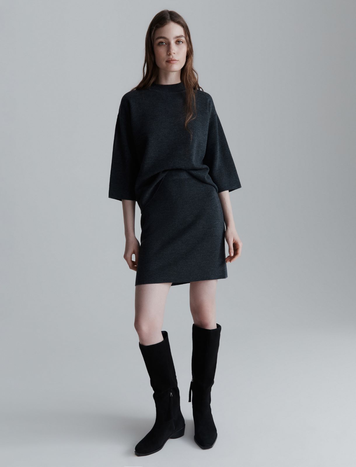 Knit skirt - DARK GREY - Marella - 2