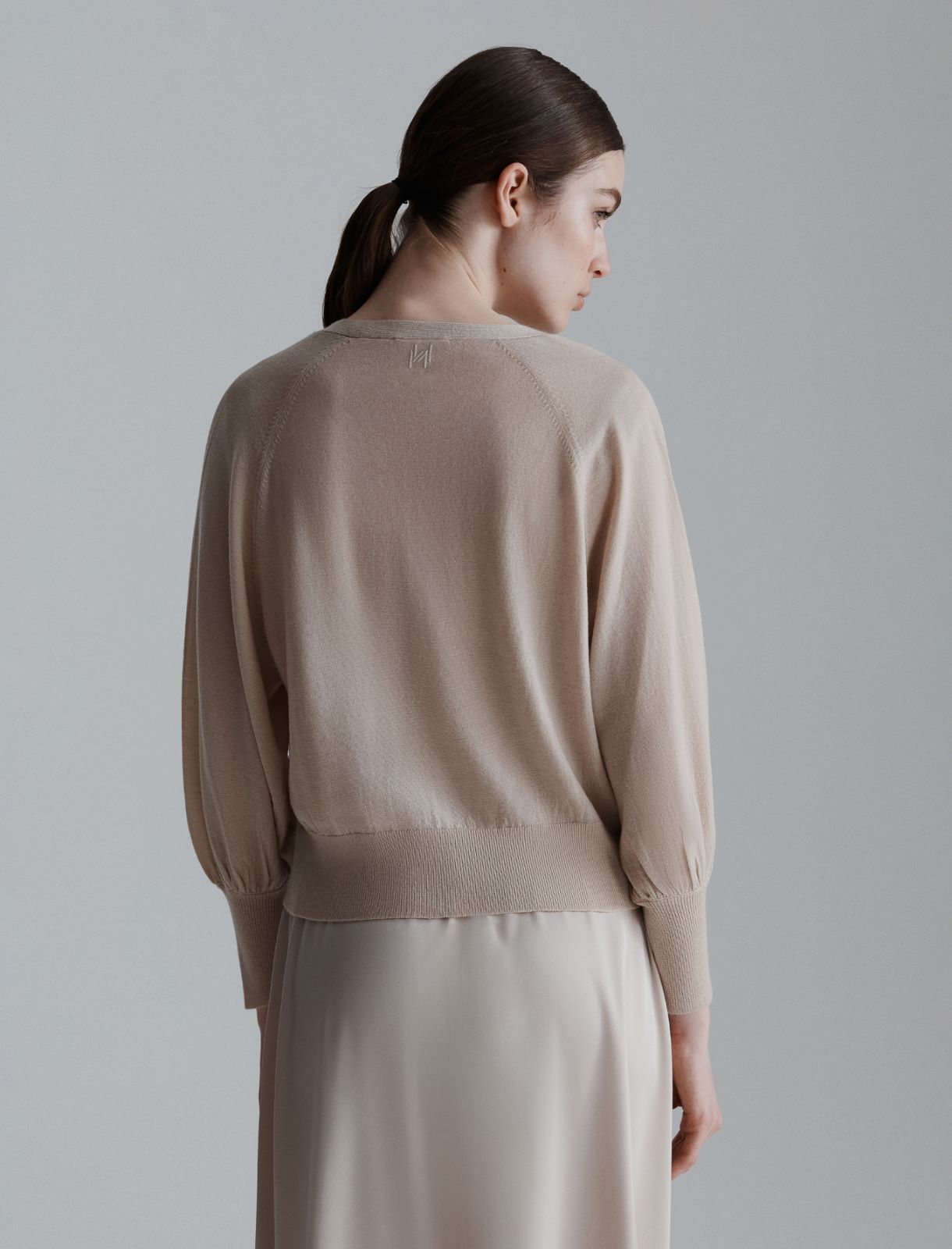 Superfine pure wool cardigan - CREAM - Marella - 3