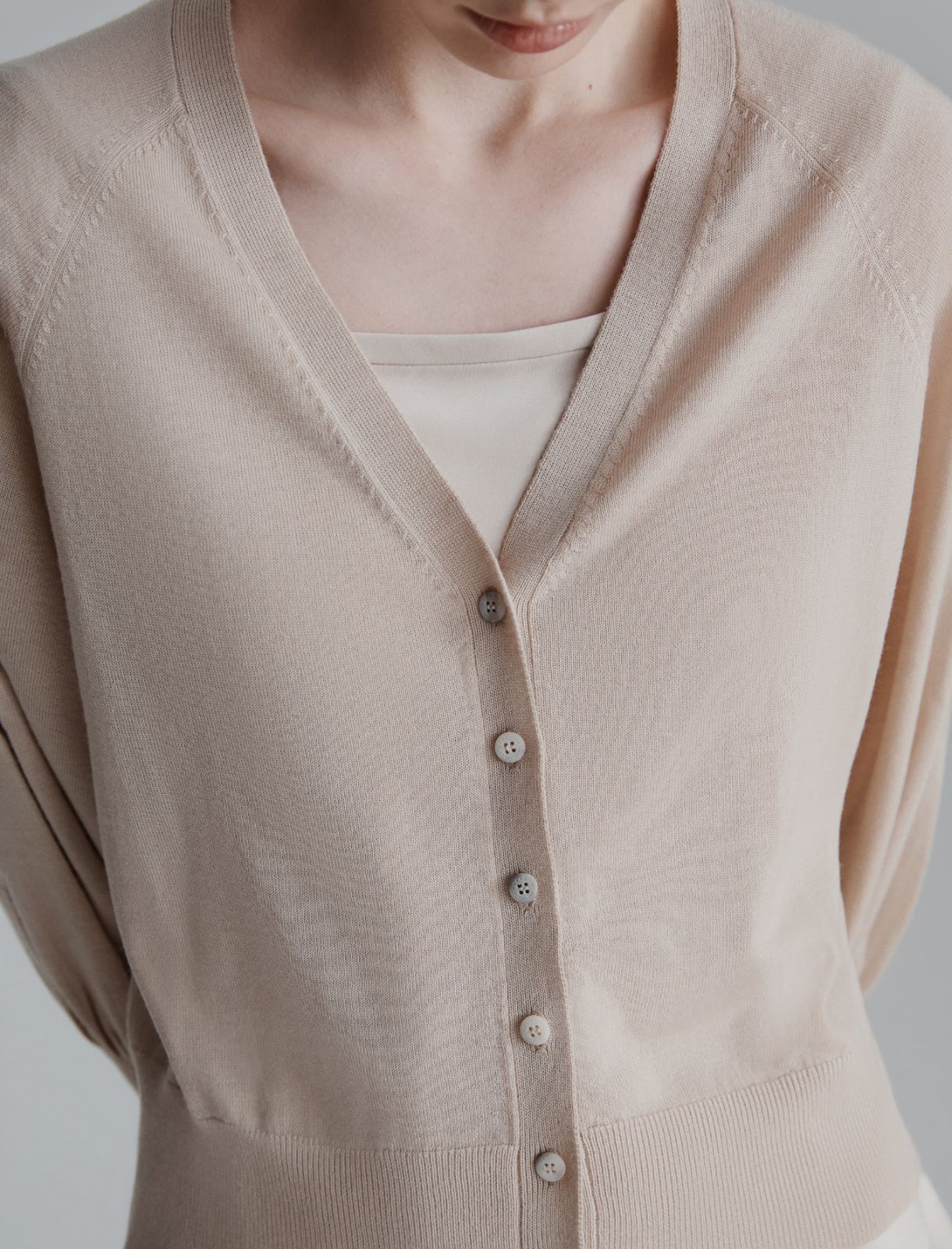 Superfine pure wool cardigan - CREAM - Marella - 5