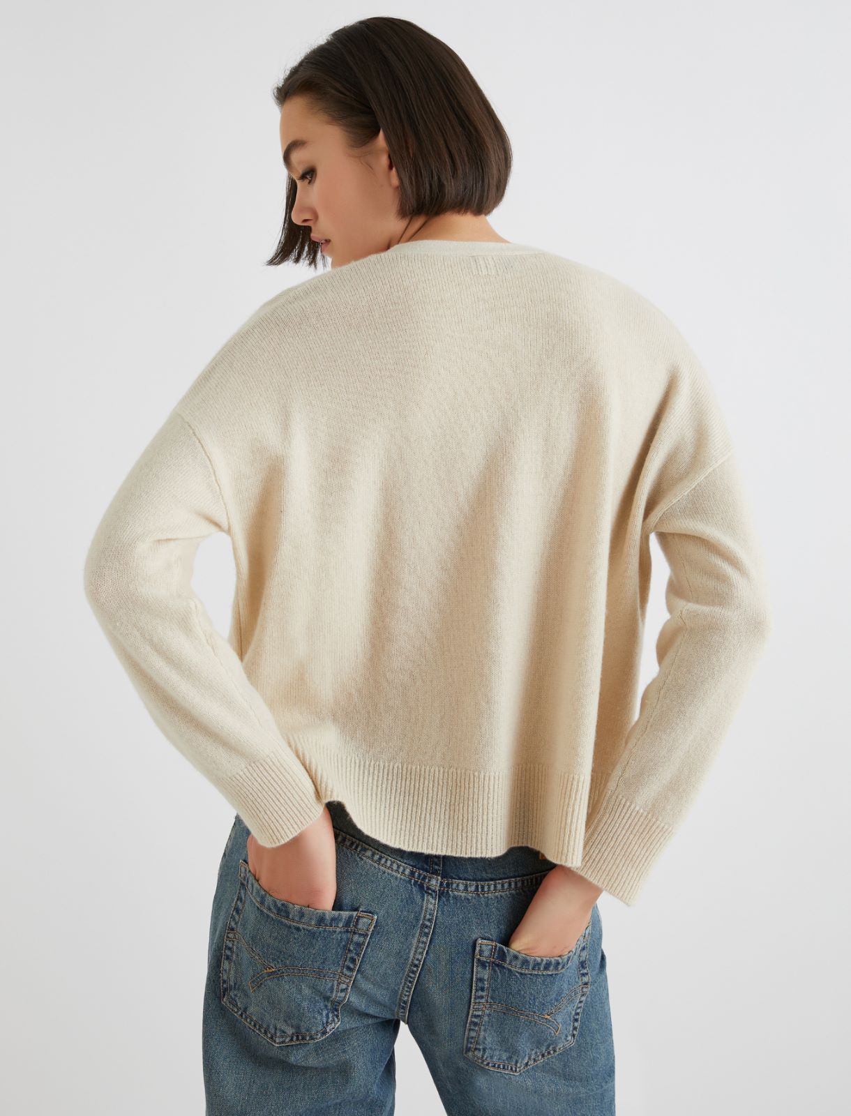 Cashmere-blend cardigan - IVORY - Marella - 2
