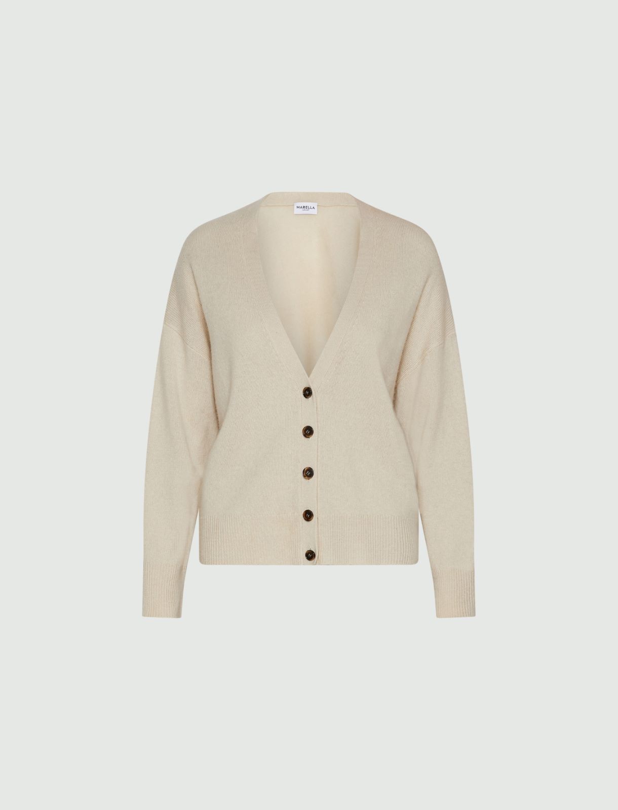 Cashmere-blend cardigan - IVORY - Marella