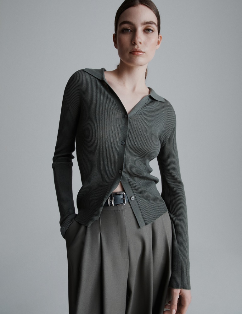 Cardigan aus superleichter Wolle - OLIV - Marella