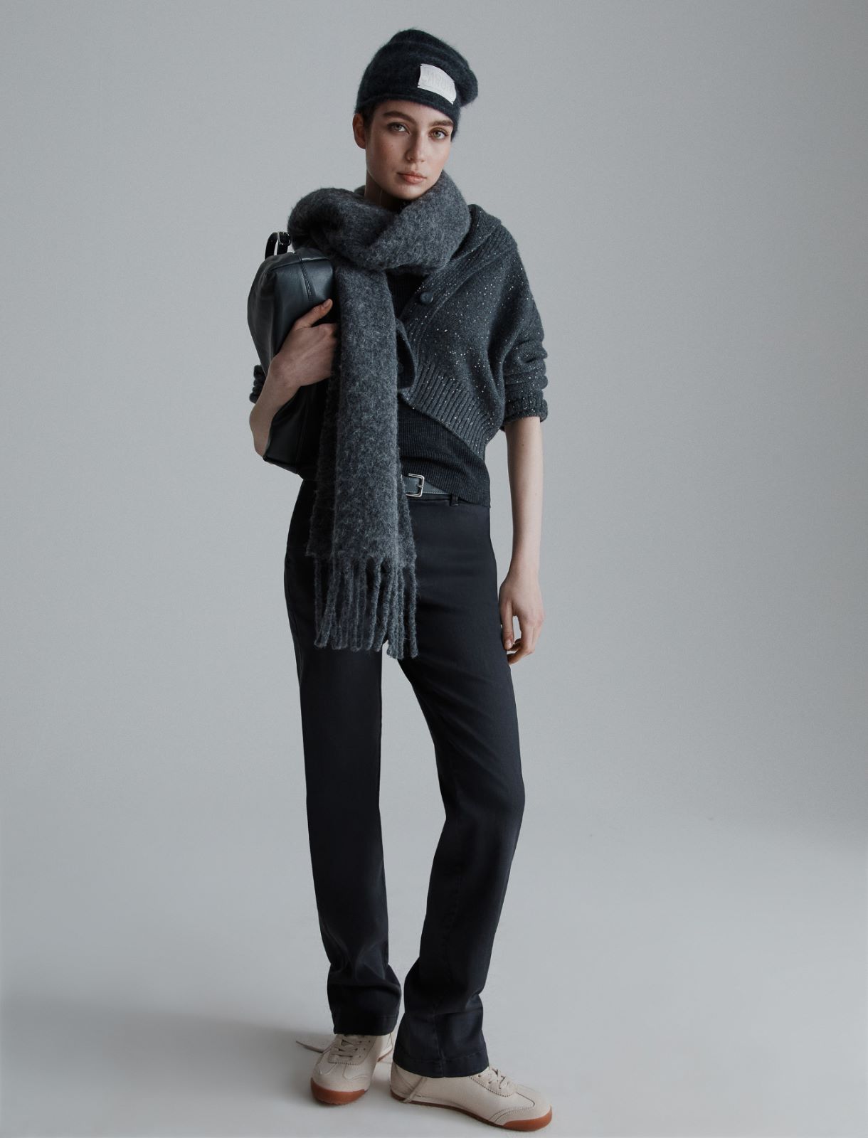 Sequinned cashmere-blend cardigan - DARK GREY - Marella - 2