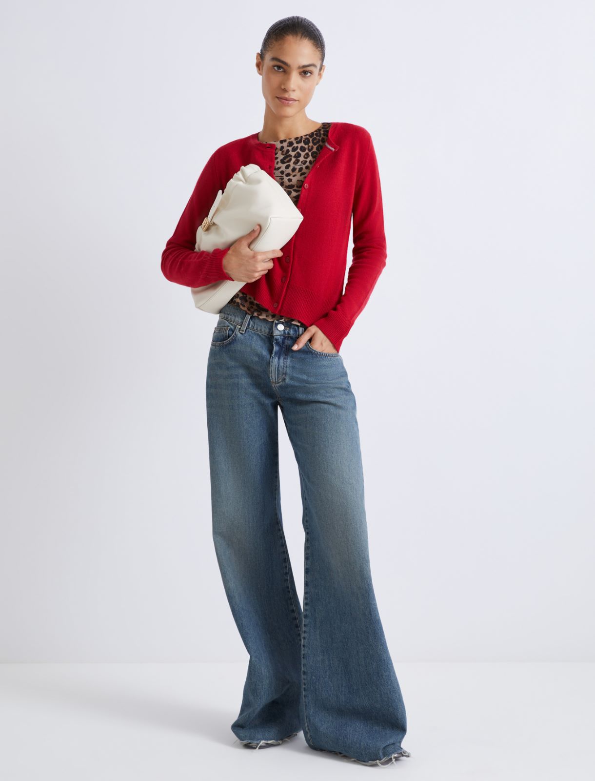 Cashmere-blend cardigan - RED - Marella - 2
