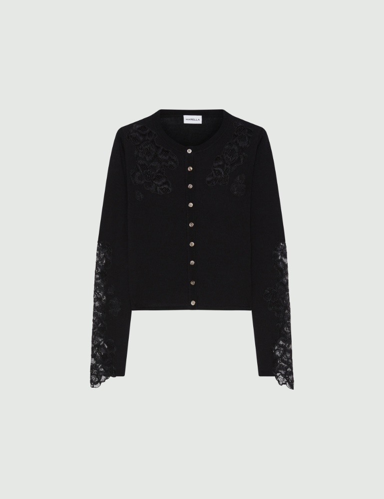 Lace-detail cardigan - Marella