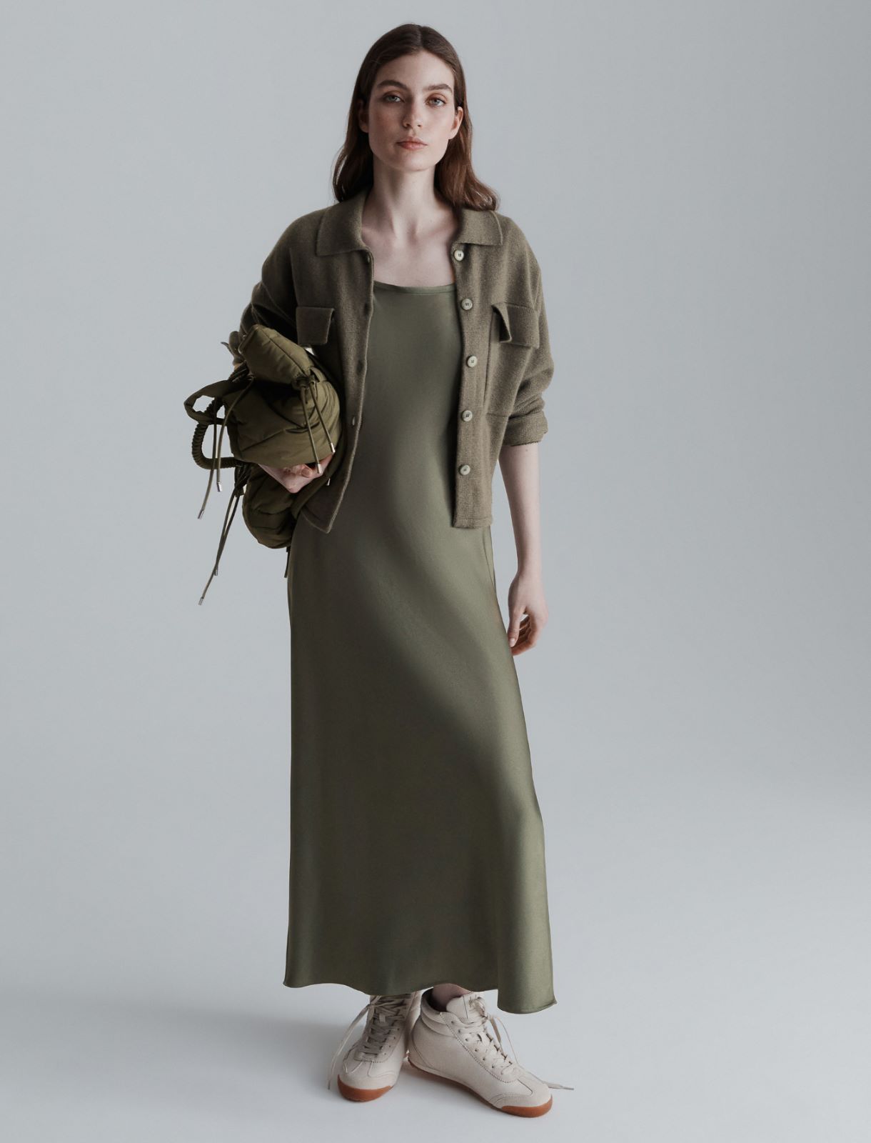 Pure cashmere overshirt - OLIVE - Marella - 2