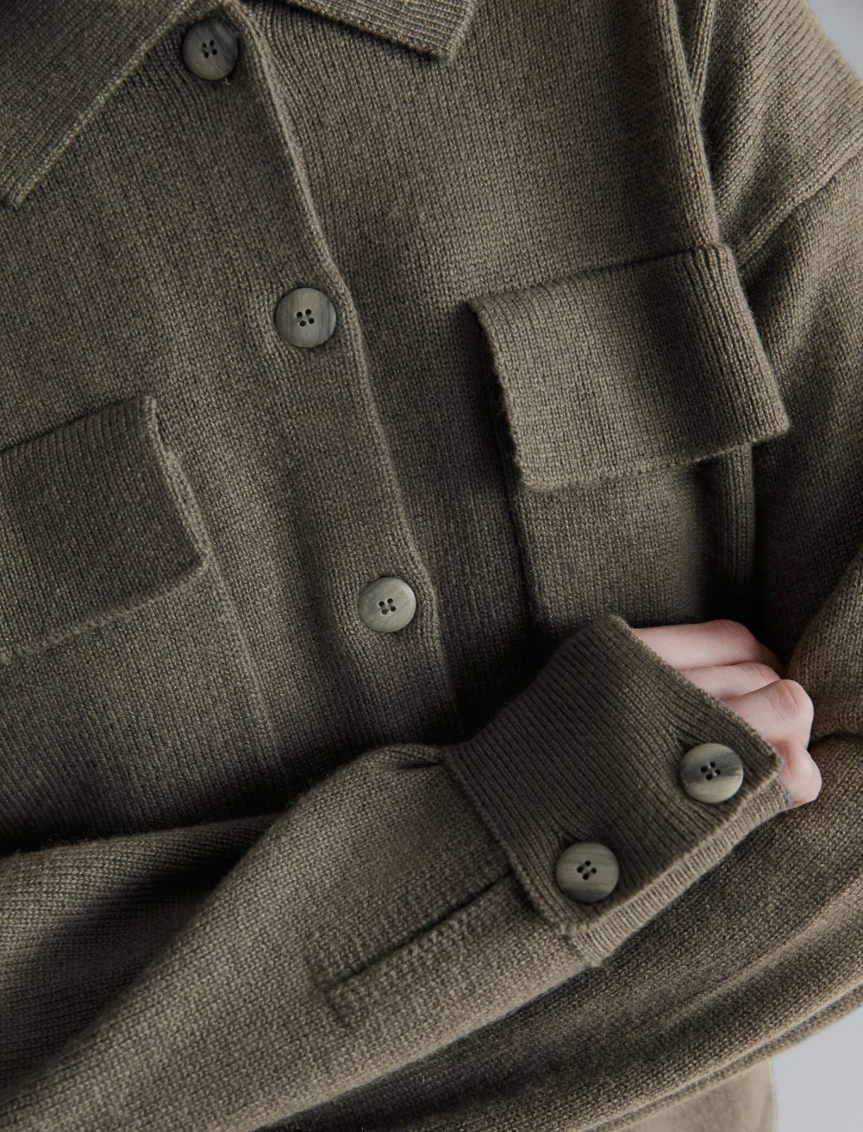 Pure cashmere overshirt - OLIVE - Marella - 5