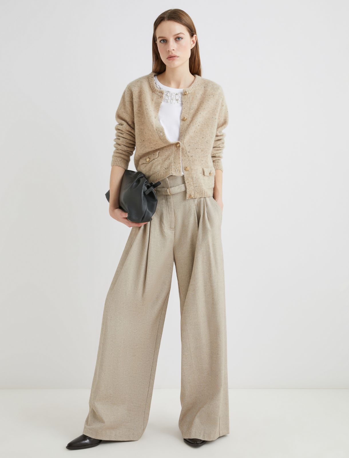 Cardigan with pockets - CAMEL - Marella - 2