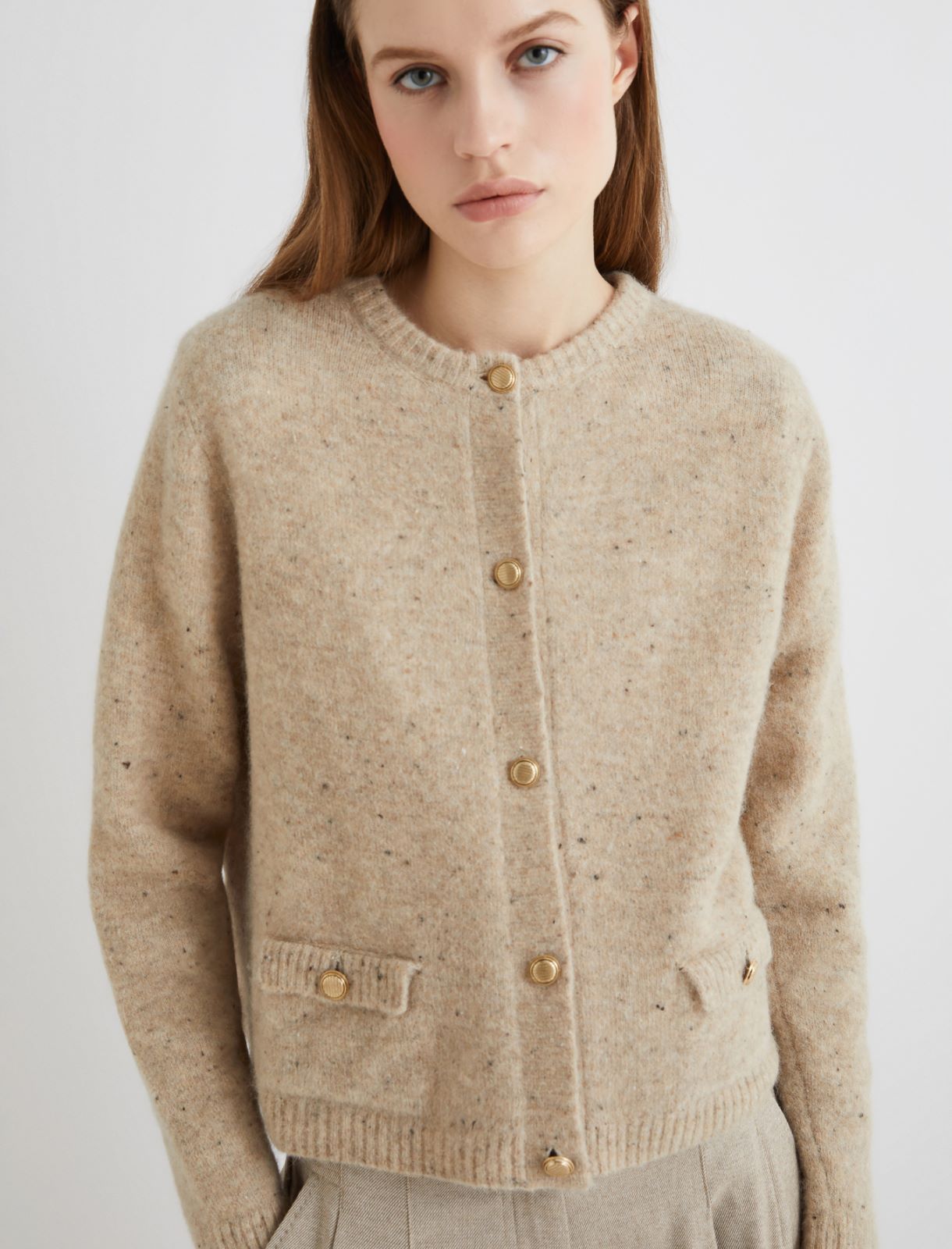 Cardigan with pockets - CAMEL - Marella - 5