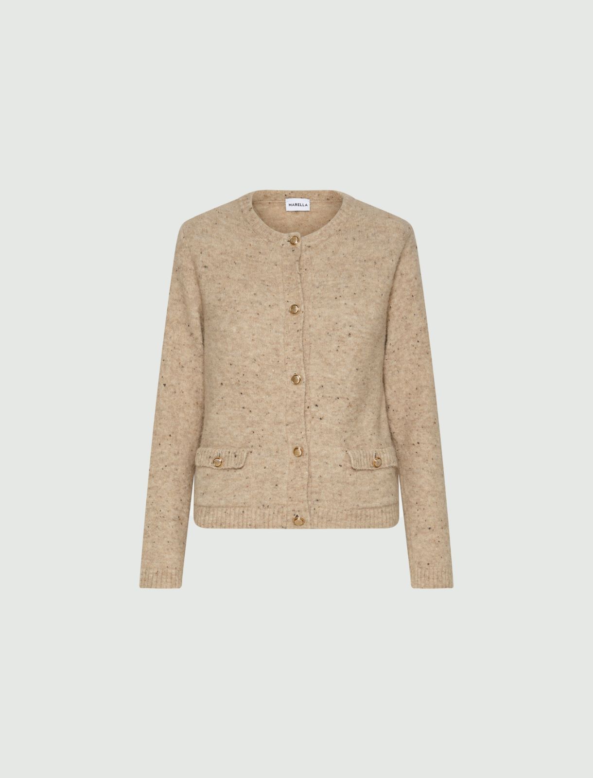 Cardigan with pockets - CAMEL - Marella