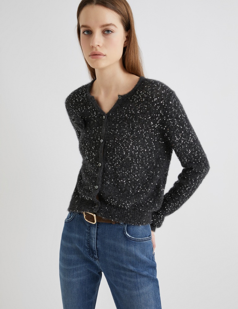 Cardigan in maglia con paillette - Marella
