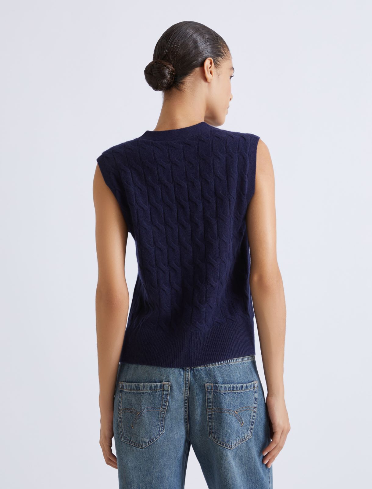 Cashmere-blend gilet - NAVY - Marella - 3