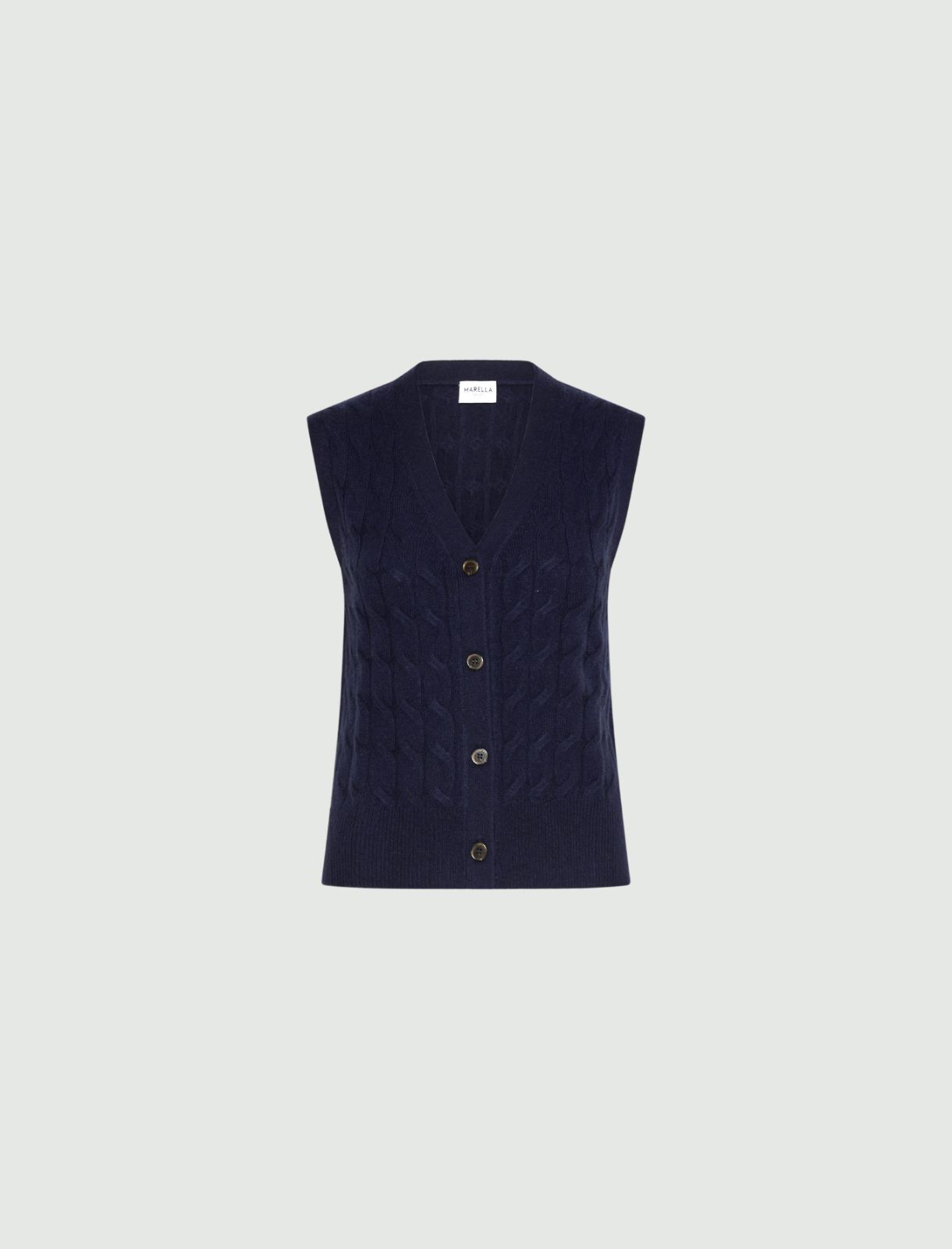 Cashmere-blend gilet - NAVY - Marella
