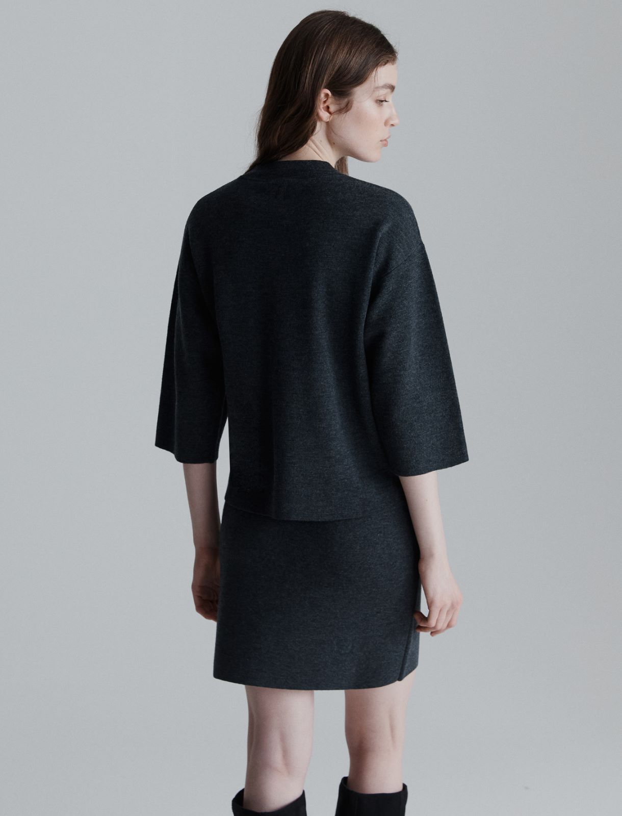 Pure wool sweater - DARK GREY - Marella - 2
